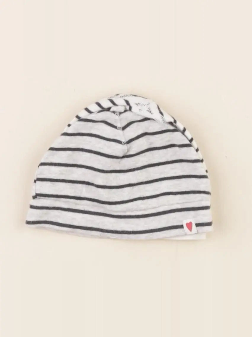H&M - bonnet de naissance gris, bleu - 1/2 mois