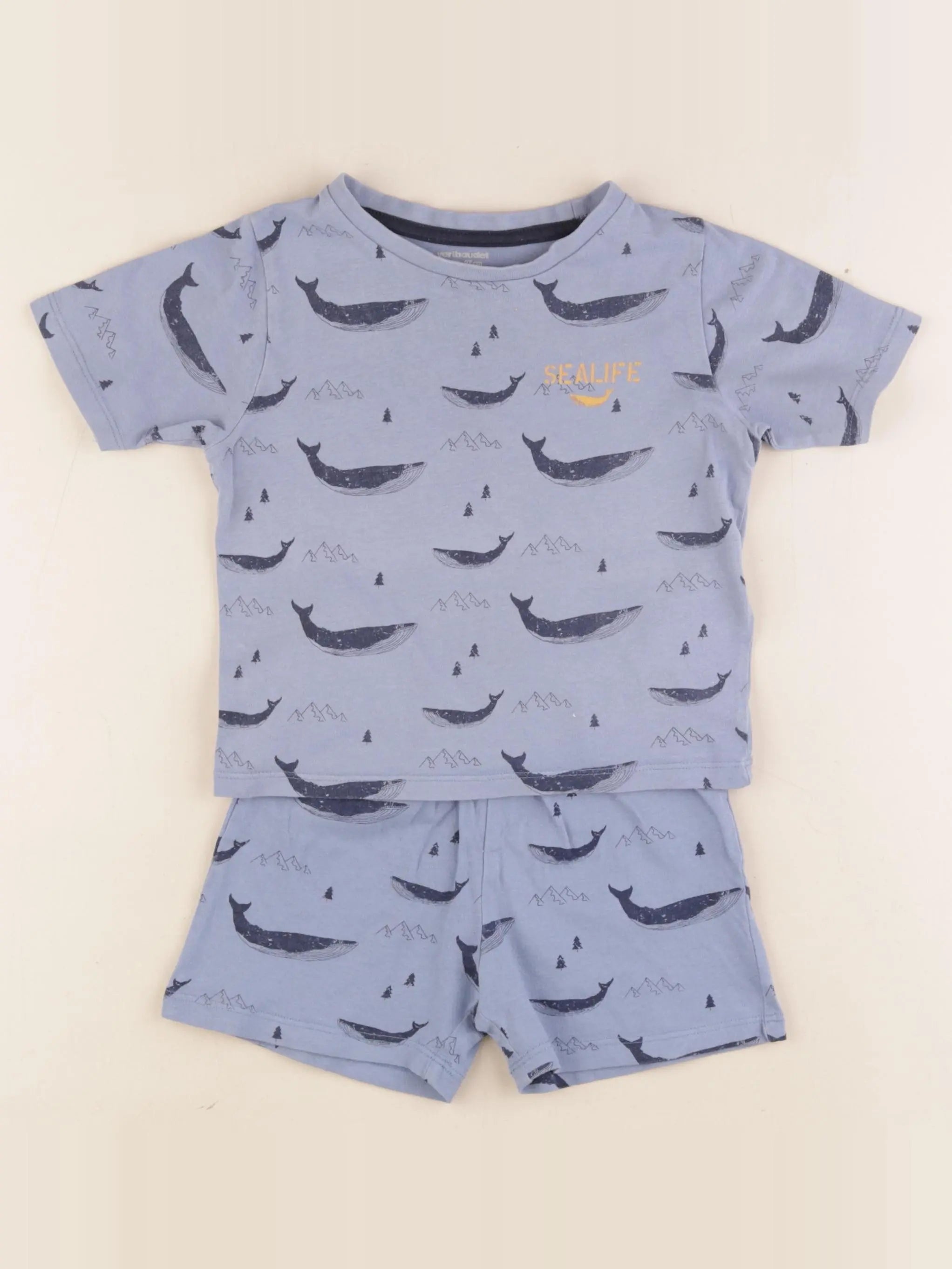 Vertbaudet - pyjama coton bleu - 3 ans
