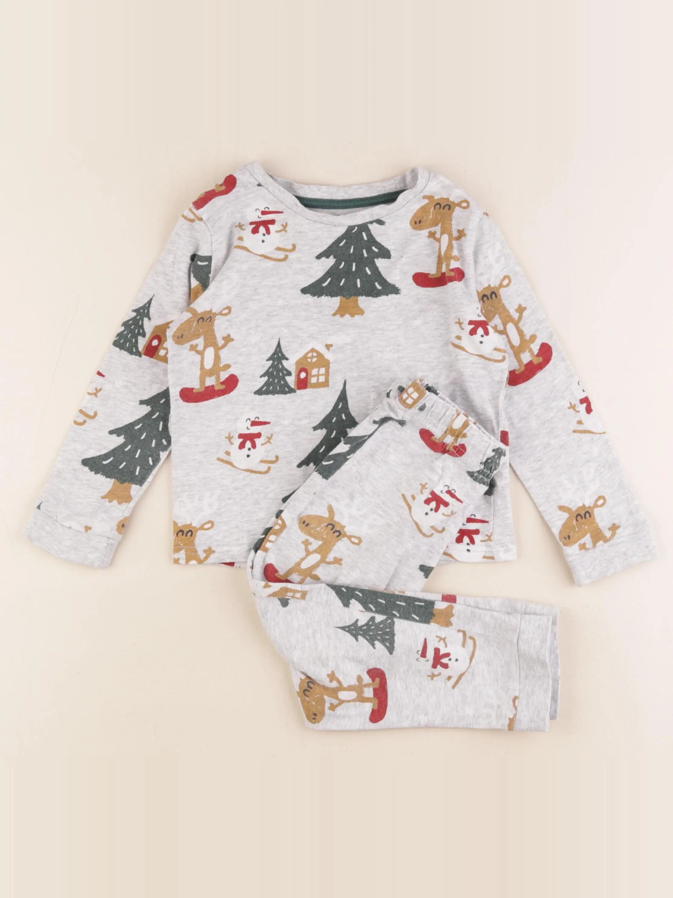 Vertbaudet - pyjama coton gris - 3 ans