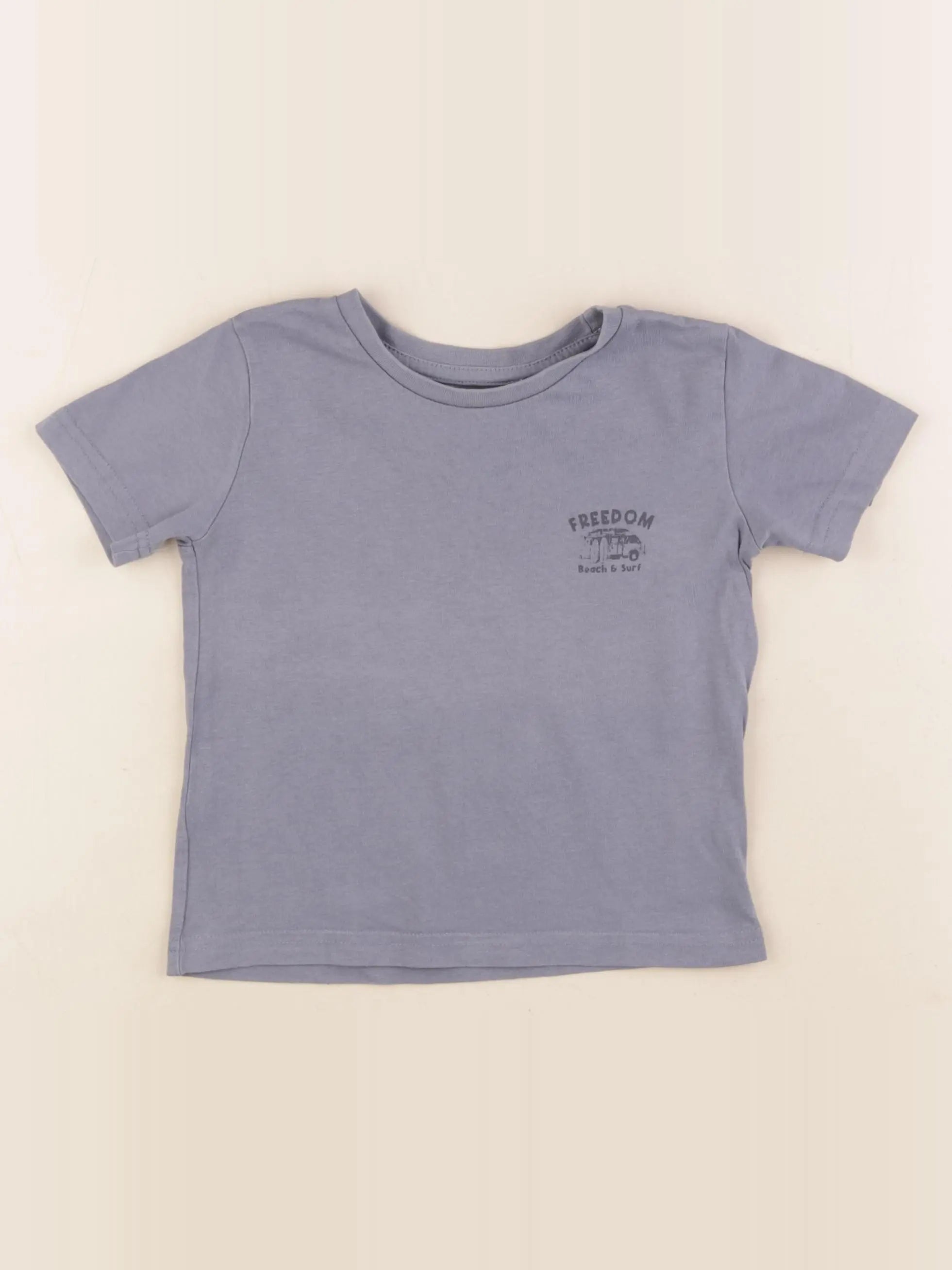 Vertbaudet - tee-shirt bleu - 4 ans
