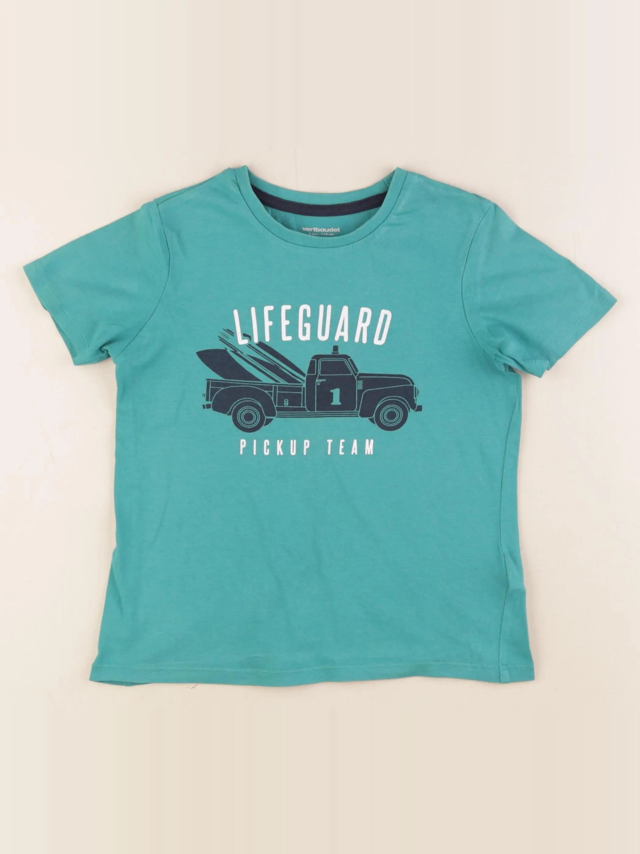 Vertbaudet - tee-shirt vert - 5 ans