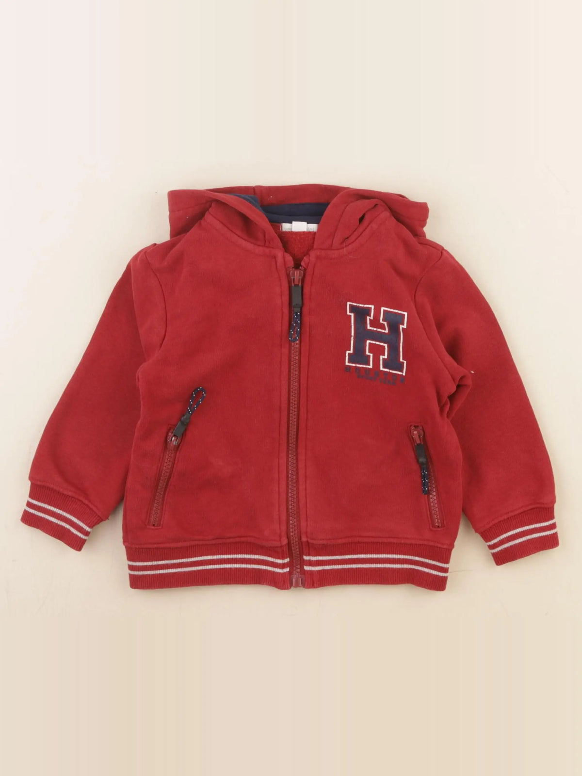 Vertbaudet - sweat rouge - 2 ans