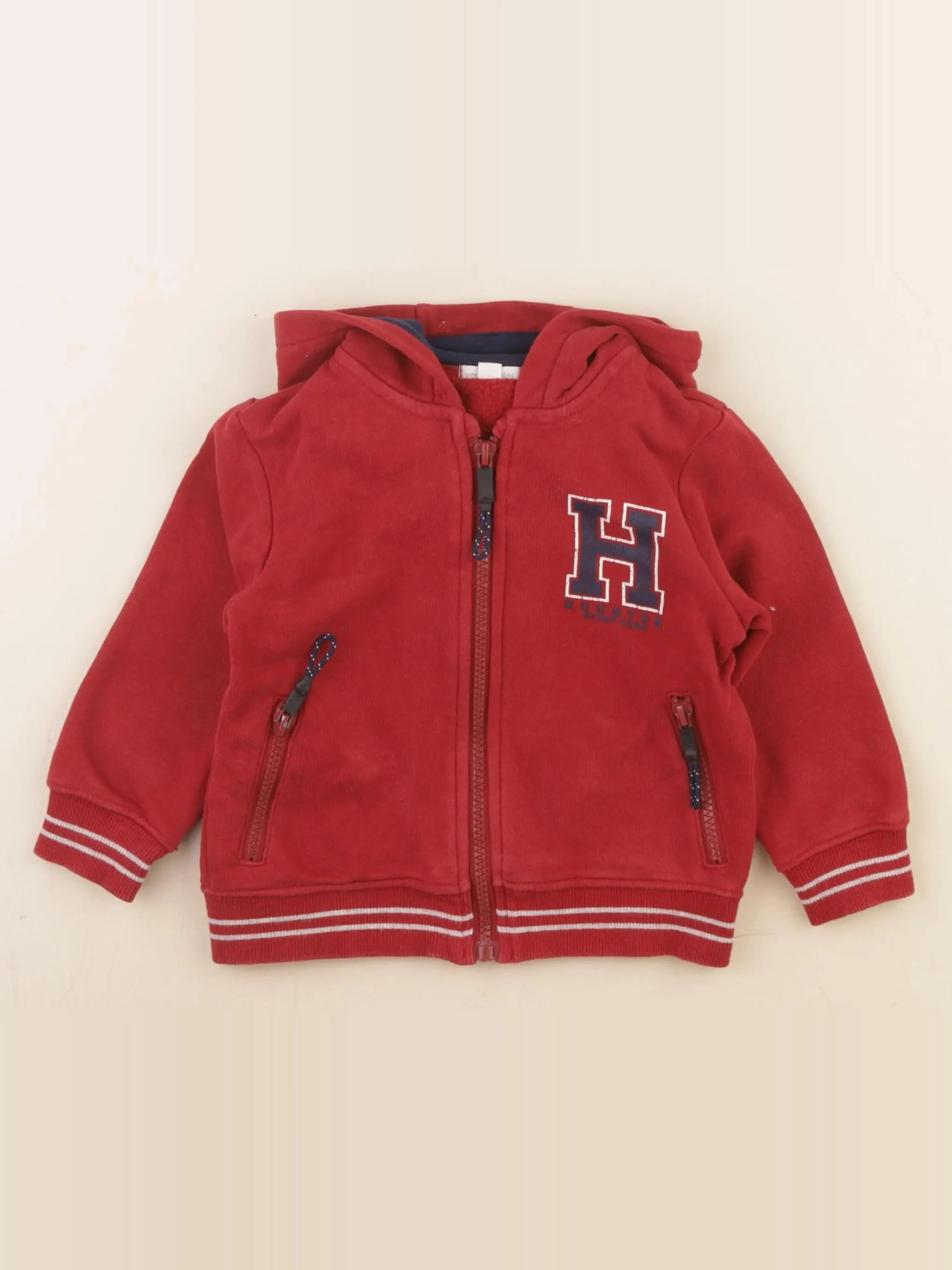 Vertbaudet - sweat rouge - 2 ans