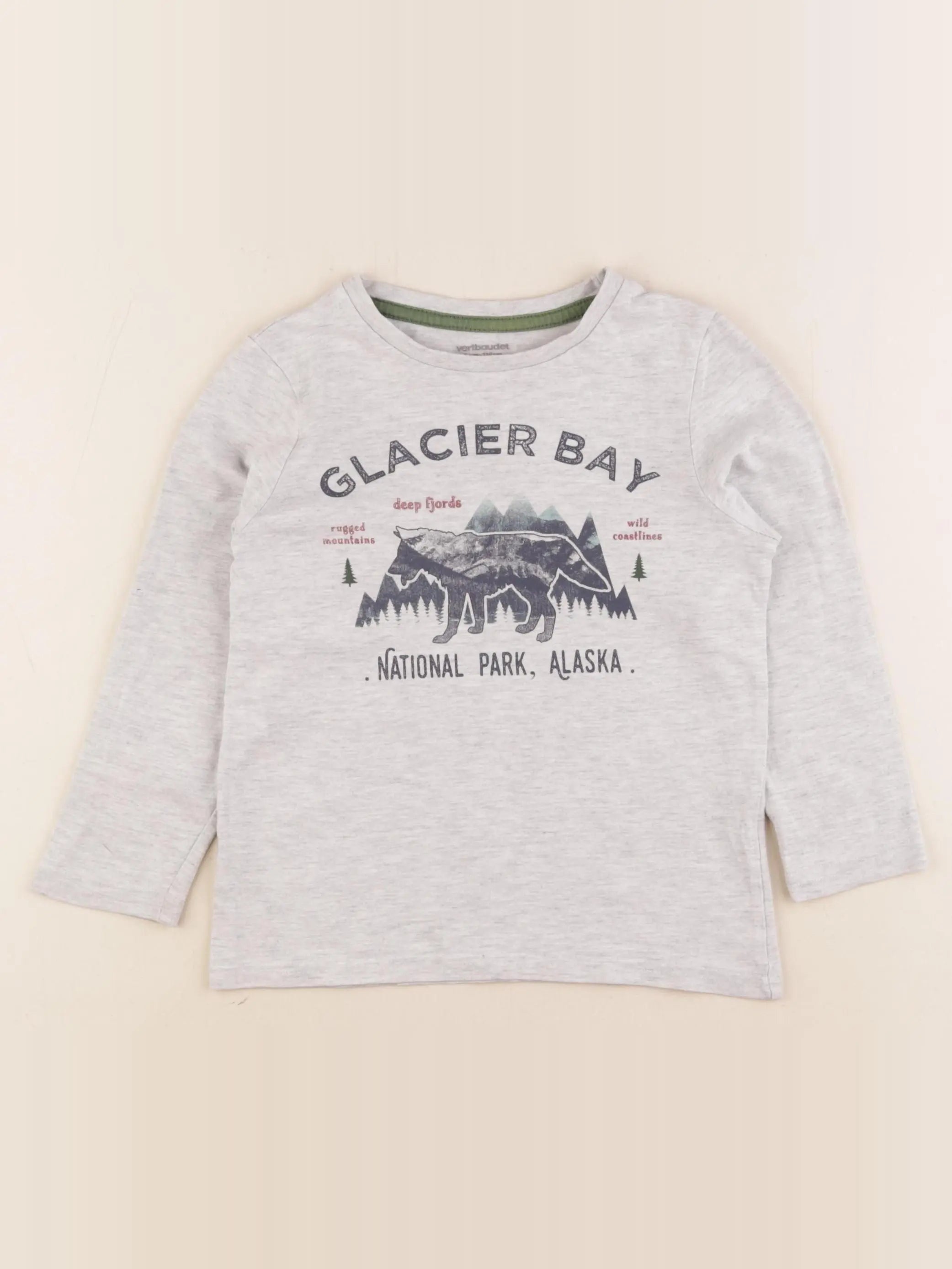 Vertbaudet - tee-shirt gris - 5 ans