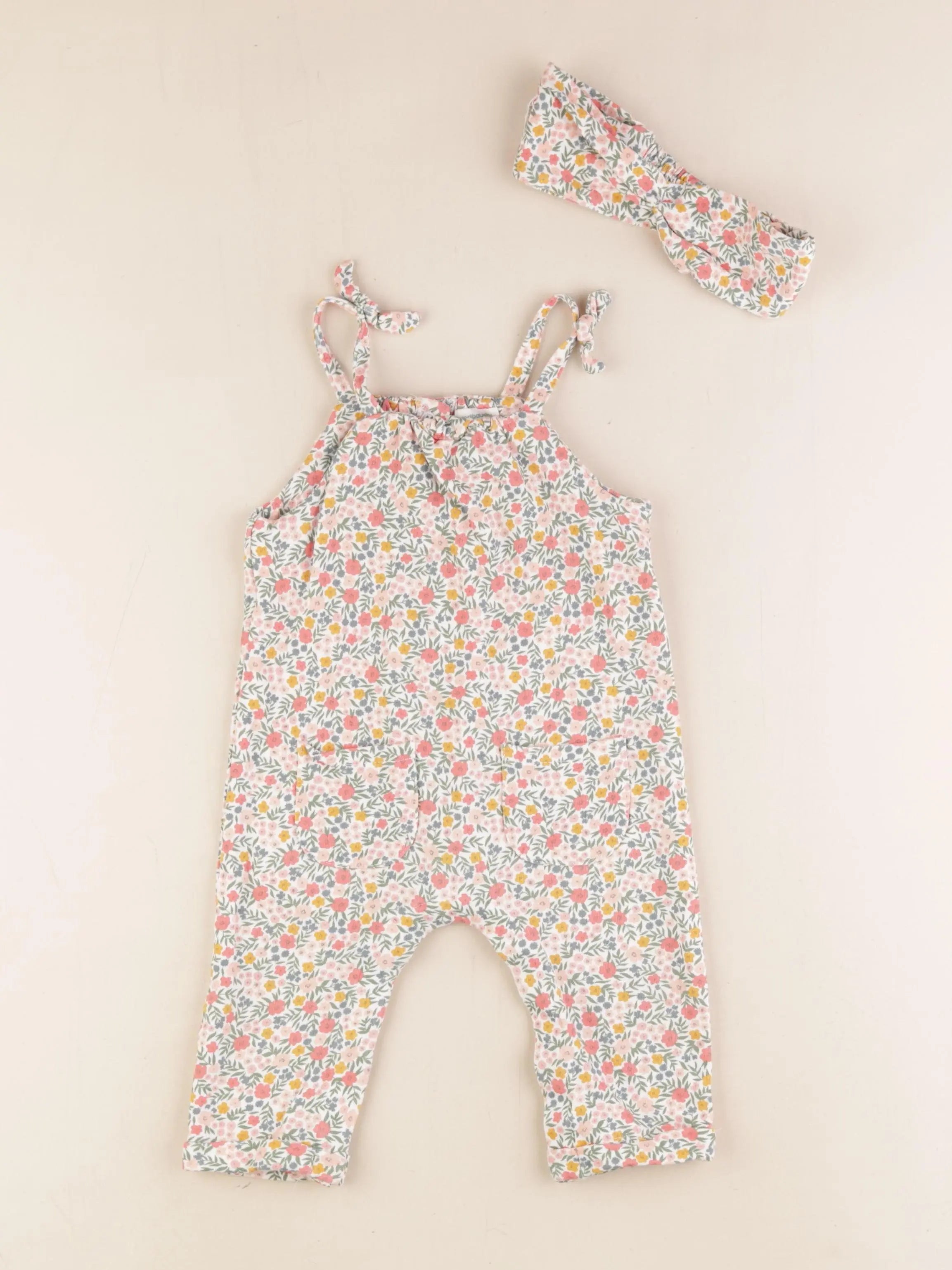 Vertbaudet - combinaison multicolore - 12 mois