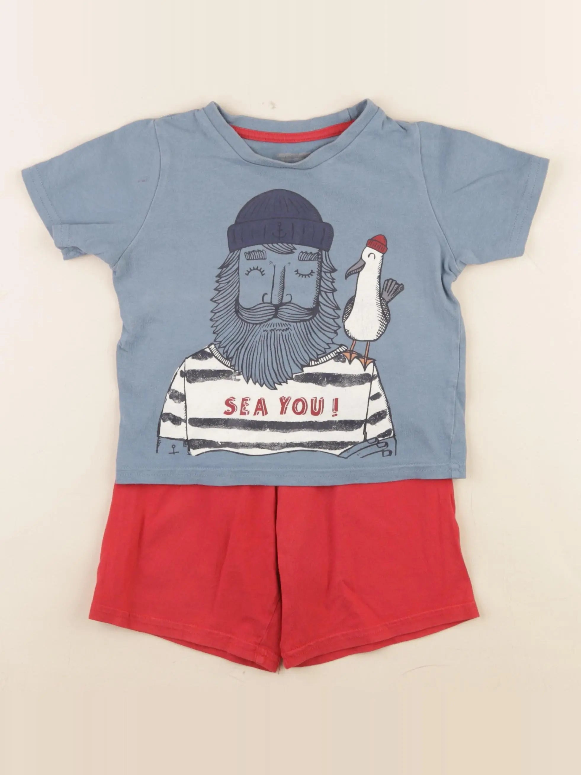 Vertbaudet - pyjama coton bleu - 2 ans