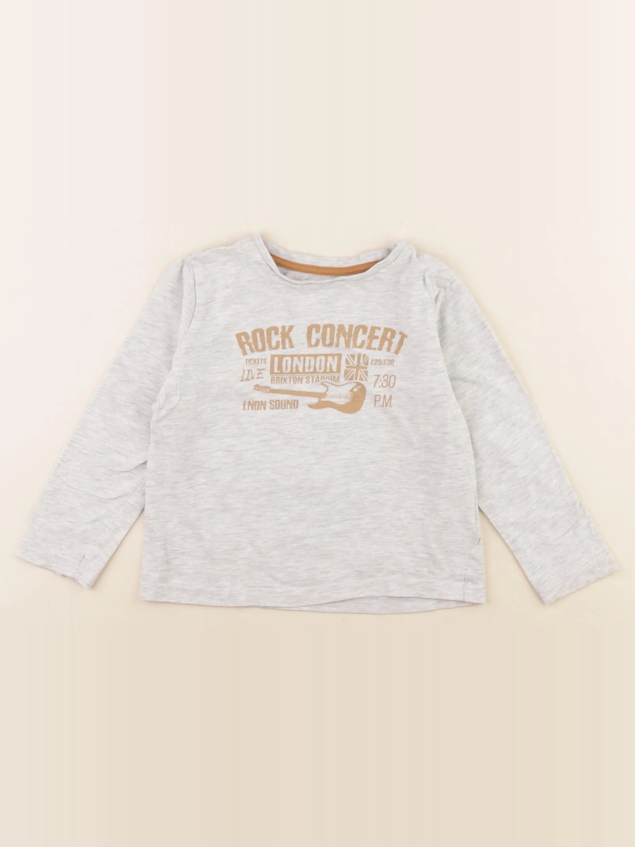 Vertbaudet - tee-shirt gris - 4 ans