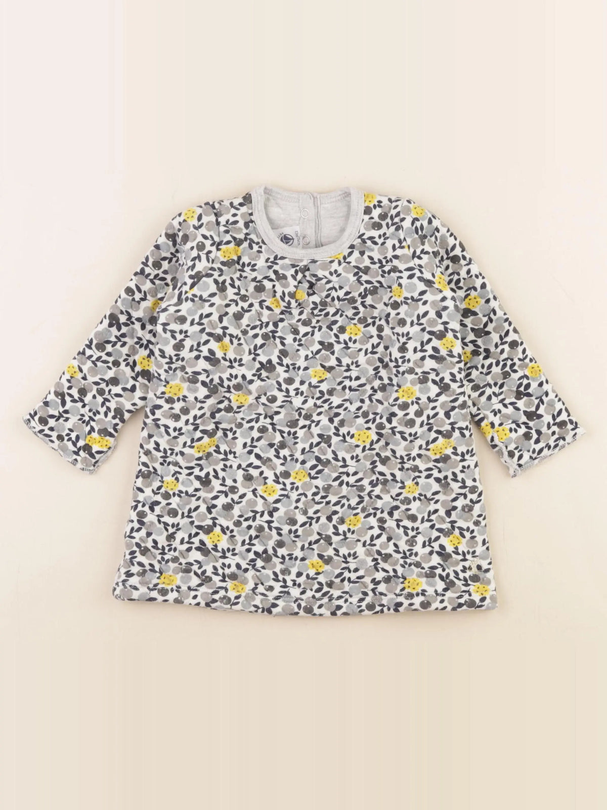 Petit Bateau - robe gris - 12 mois