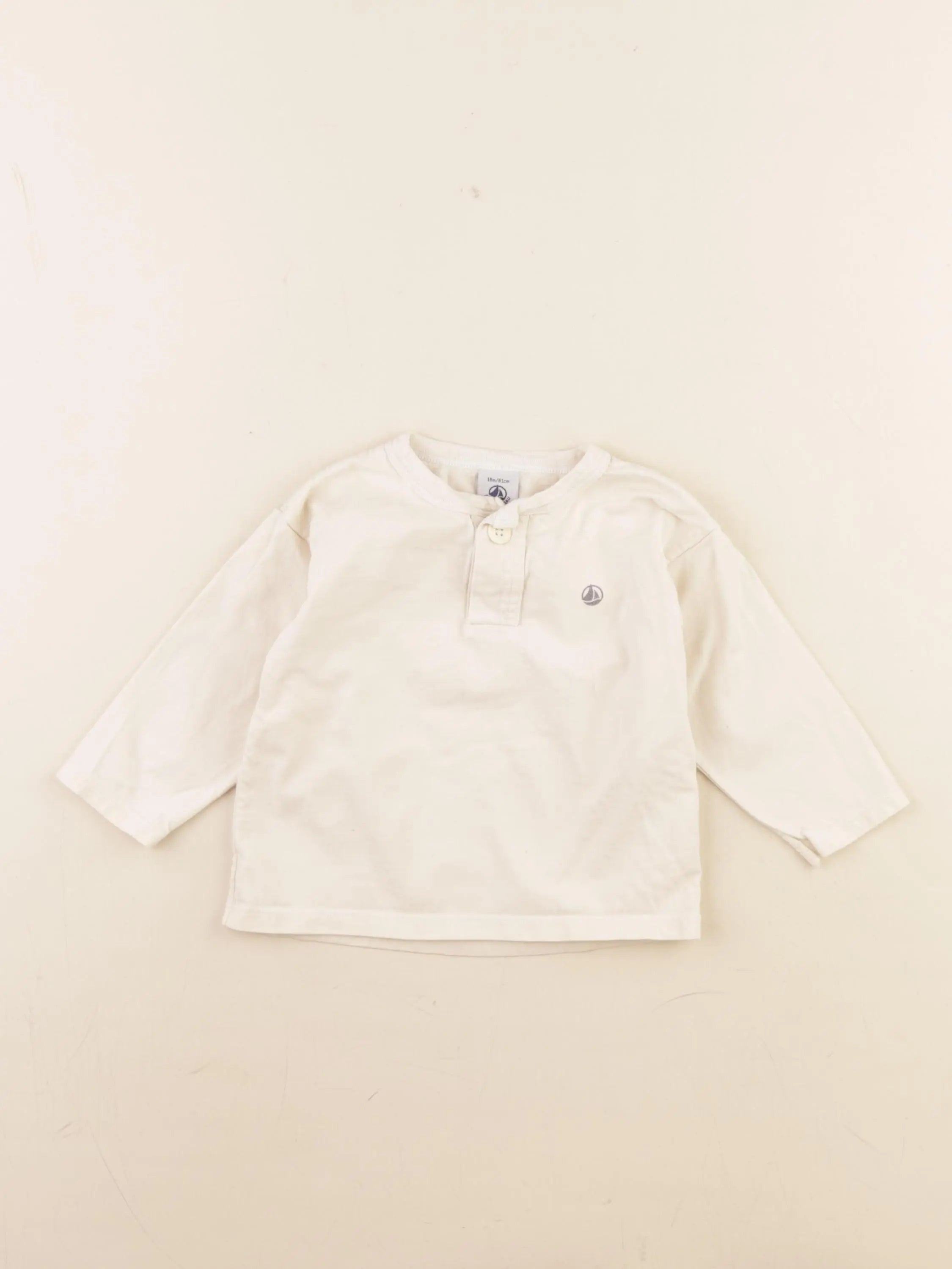 Petit Bateau - tee-shirt blanc - 18 mois