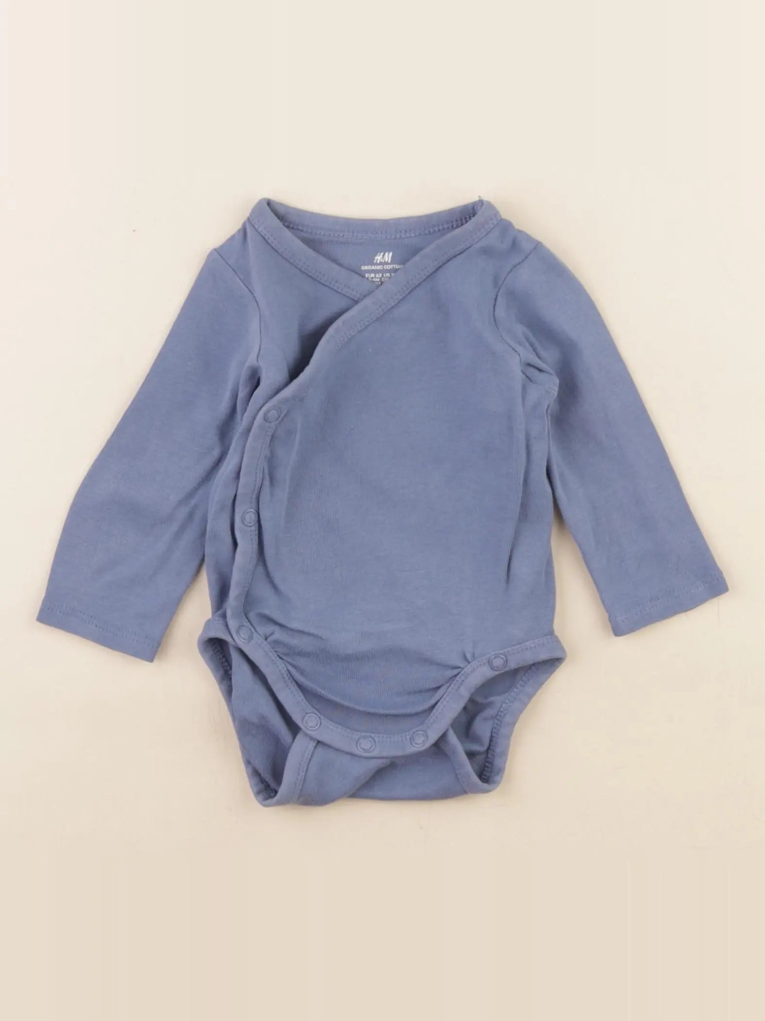 H&M - body bleu - 2/4 mois