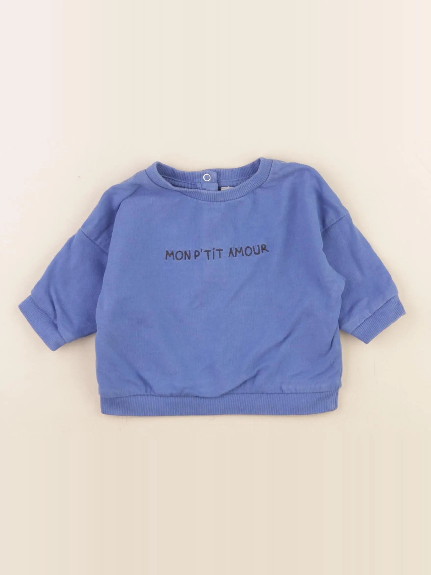 Vertbaudet - sweat bleu - 3 mois