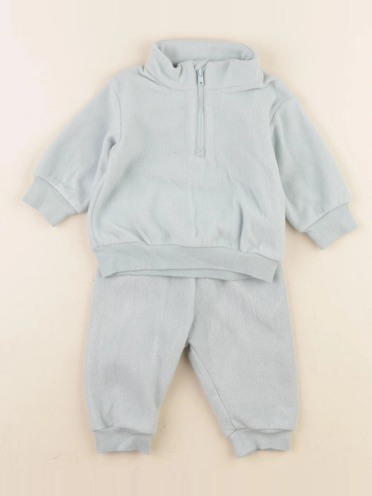 H&M - ensemble bleu - 2/4 mois