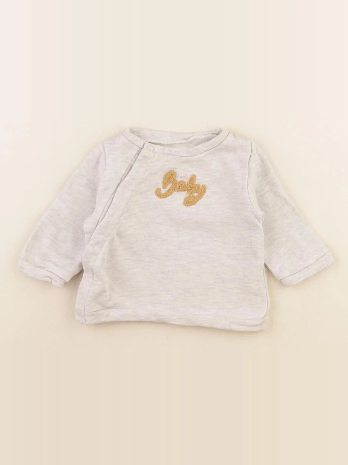 Vertbaudet - sweat beige - 3 mois
