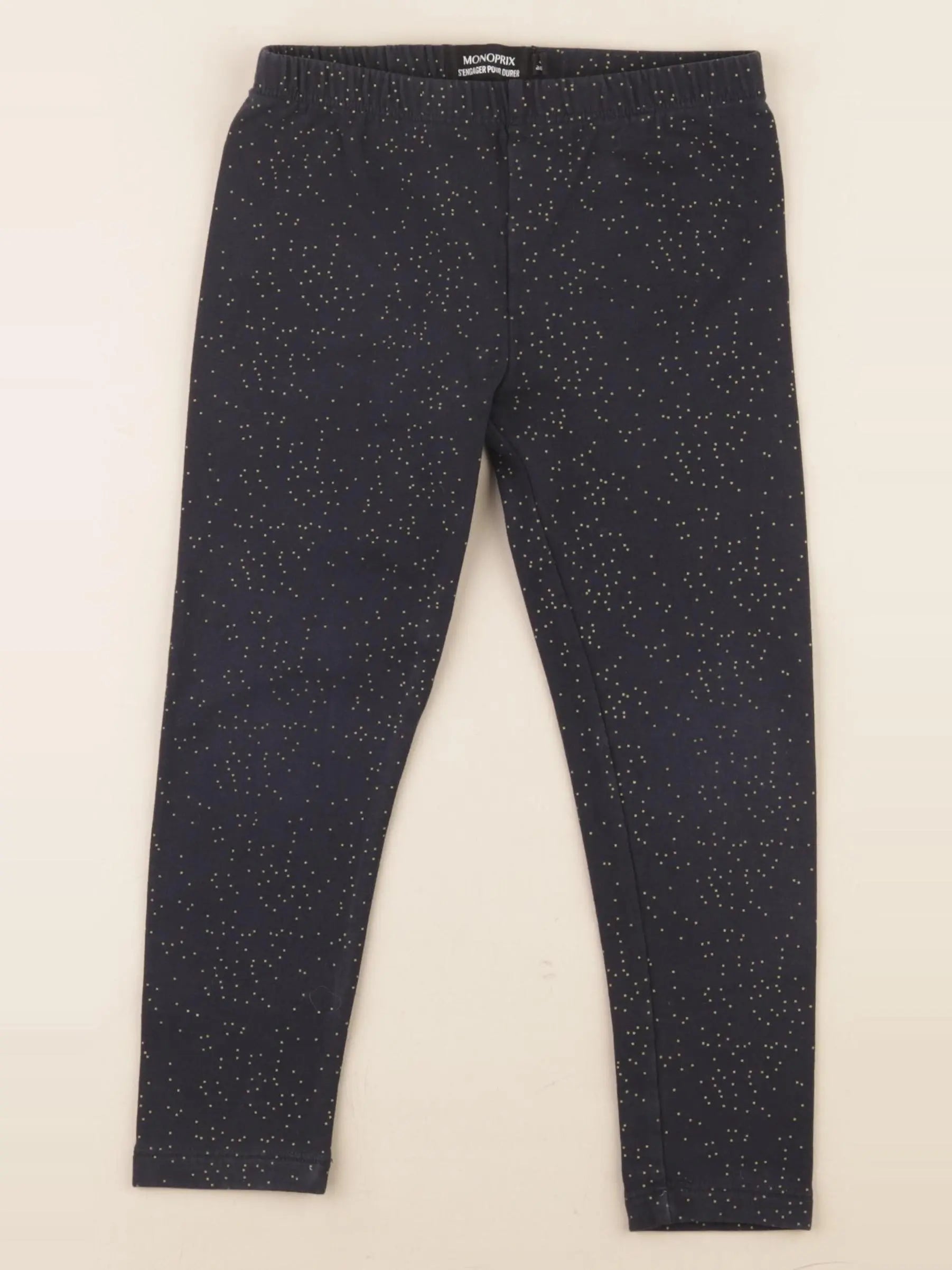 Monoprix - legging doublé bleu - 4 ans