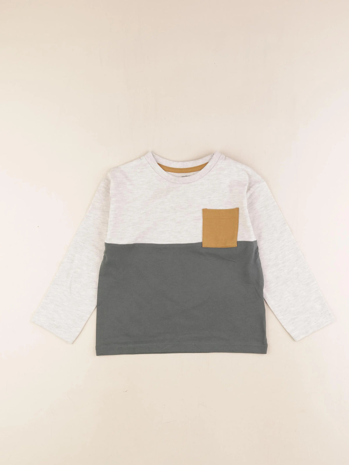 Vertbaudet - tee-shirt beige, vert - 5 ans