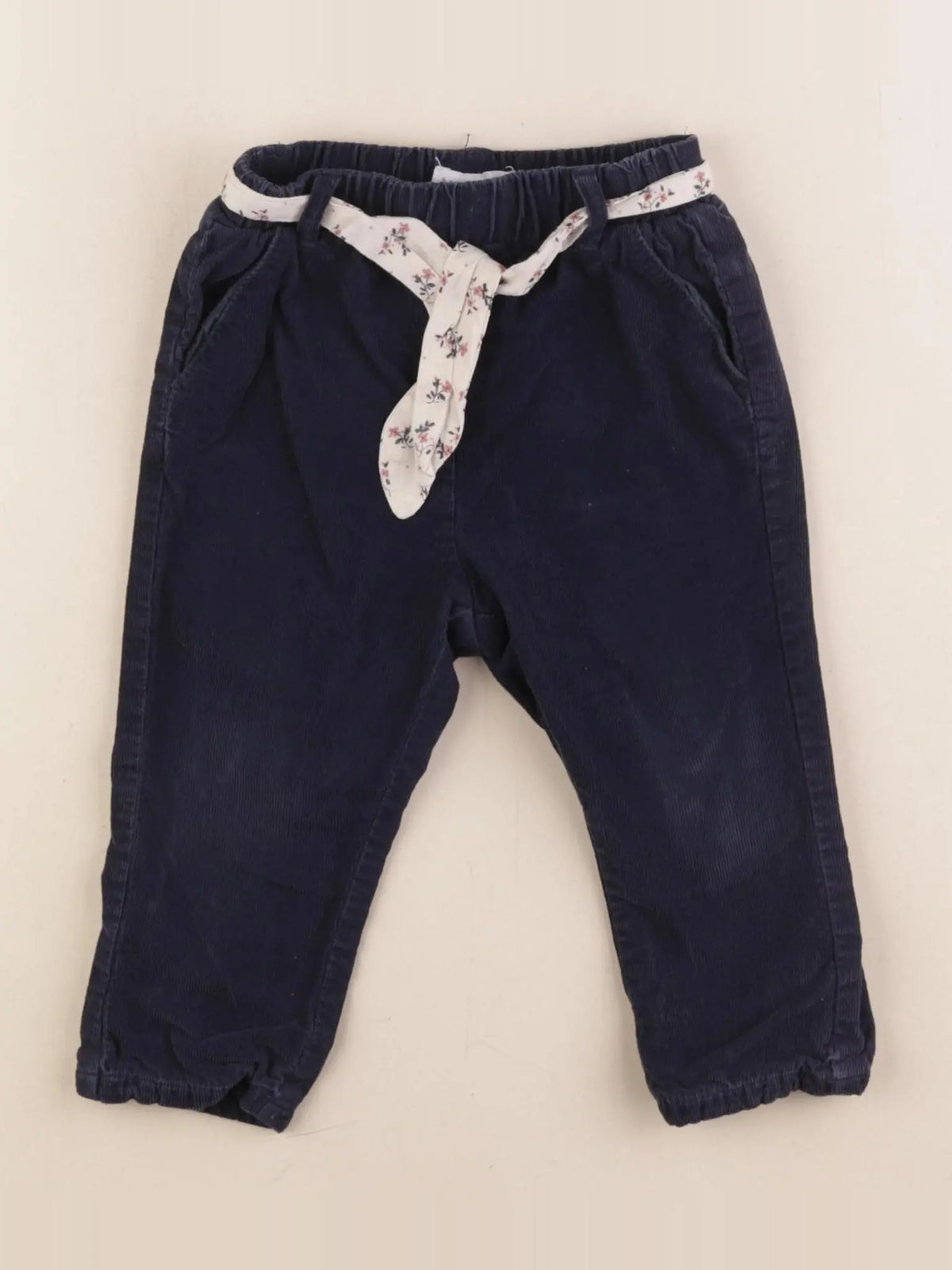 Vertbaudet - pantalon bleu - 12 mois