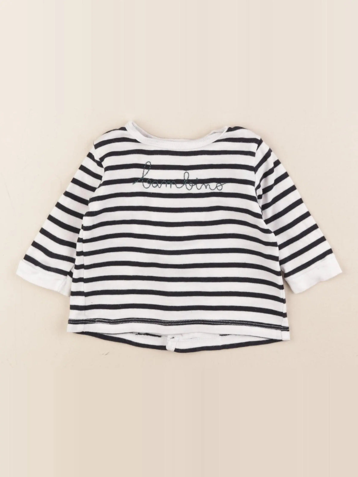 Boutchou - tee-shirt blanc, bleu - 6 mois