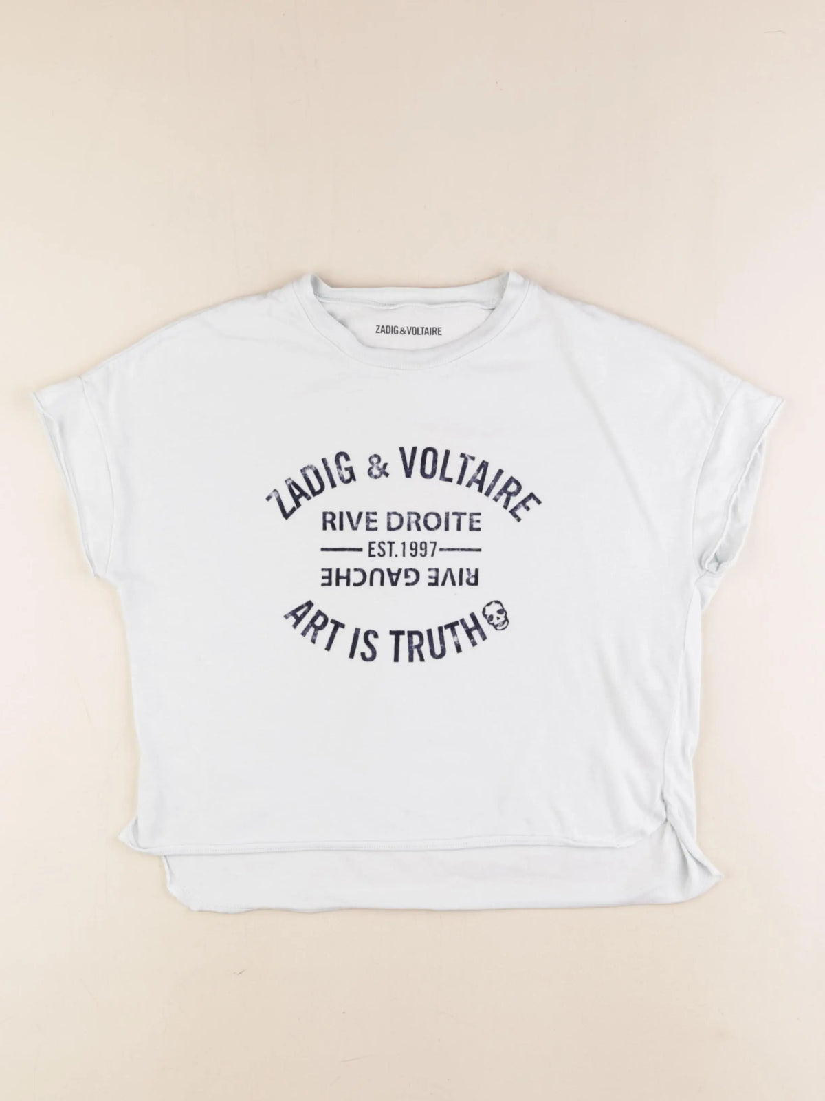 Zadig & Voltaire - tee-shirt bleu - 10 ans