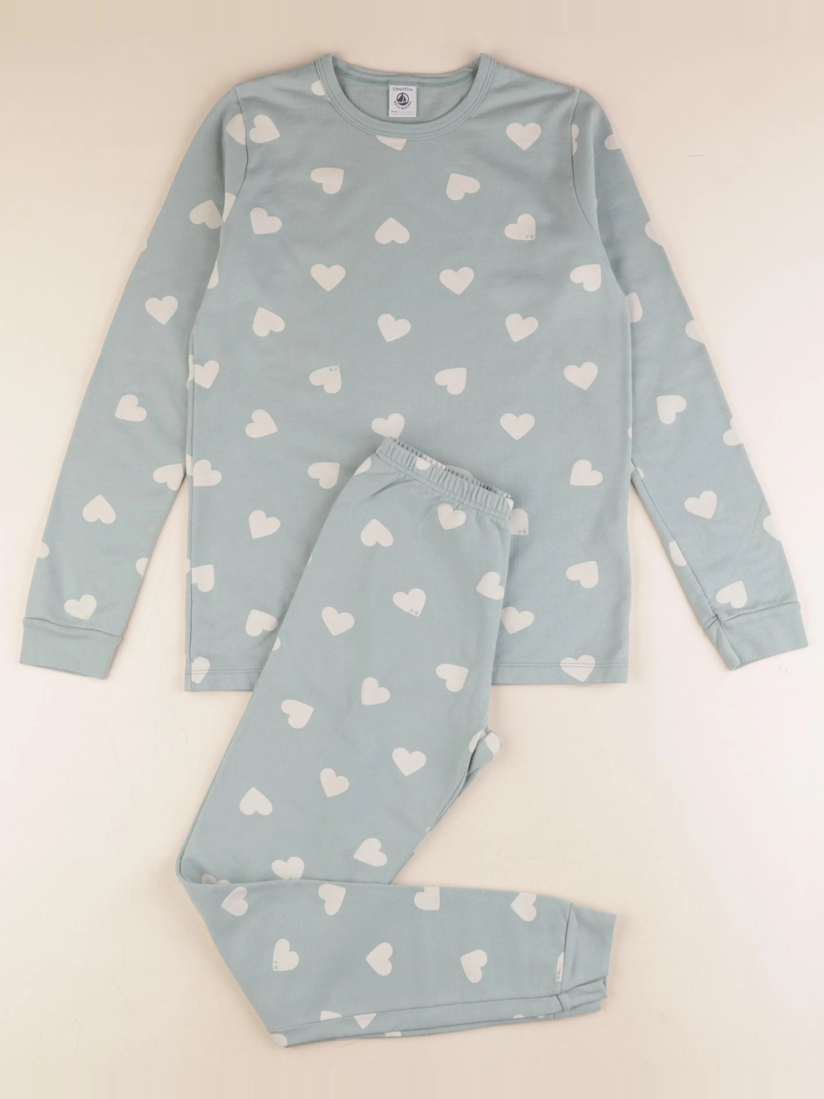 Petit Bateau - pyjama coton vert - 12 ans