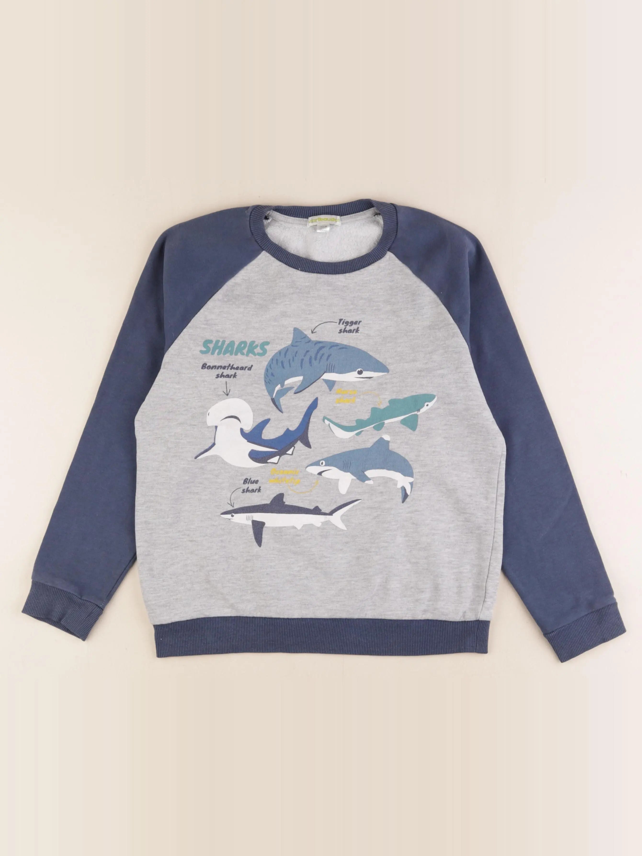Vertbaudet - sweat multicolore - 10 ans
