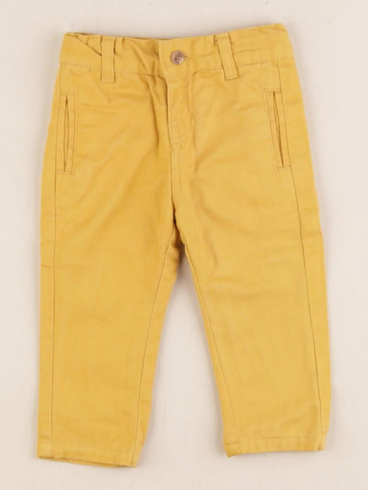 Vertbaudet - pantalon doublé jaune - 3 mois