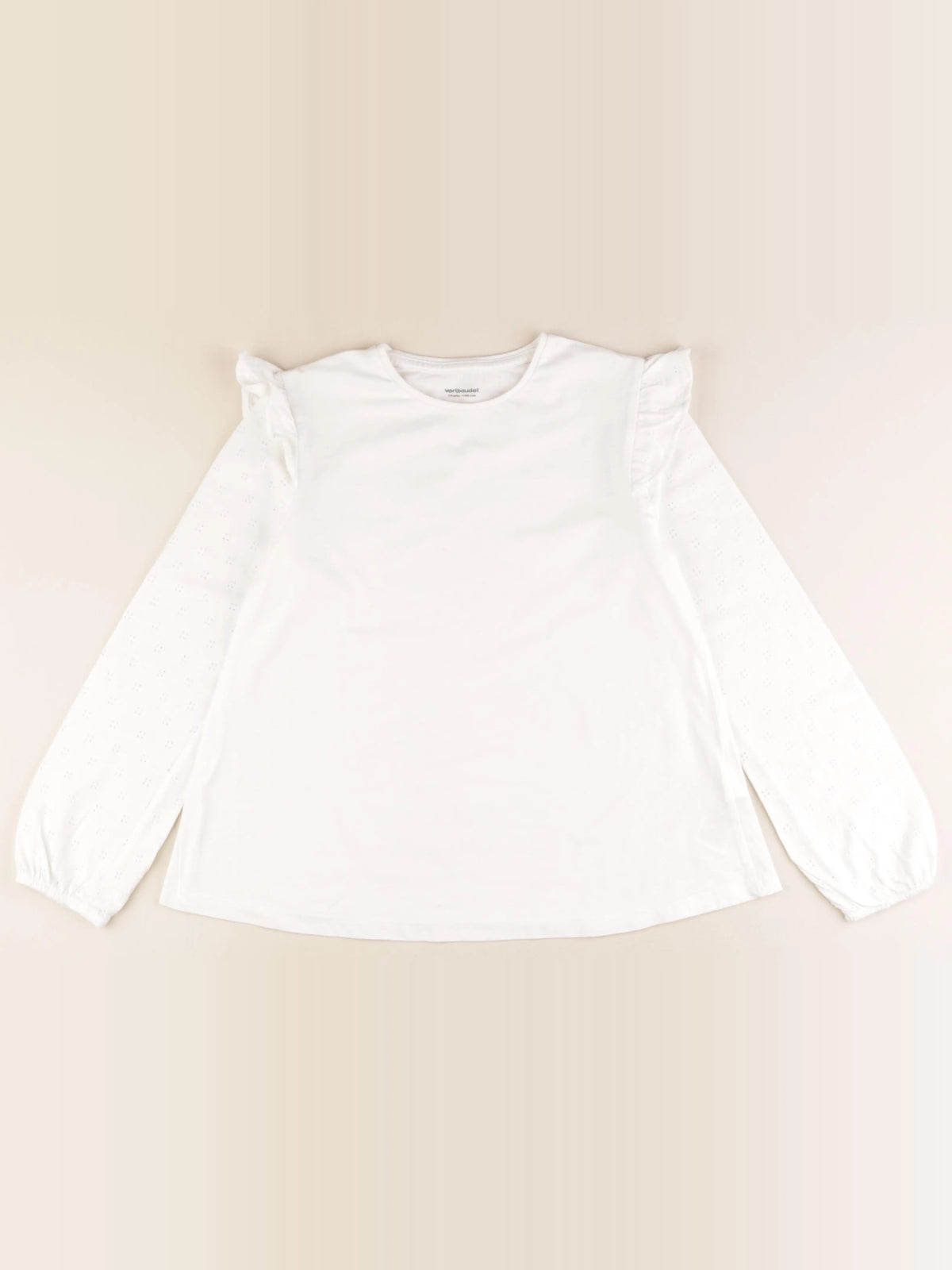 Vertbaudet - tee-shirt blanc - 8 ans