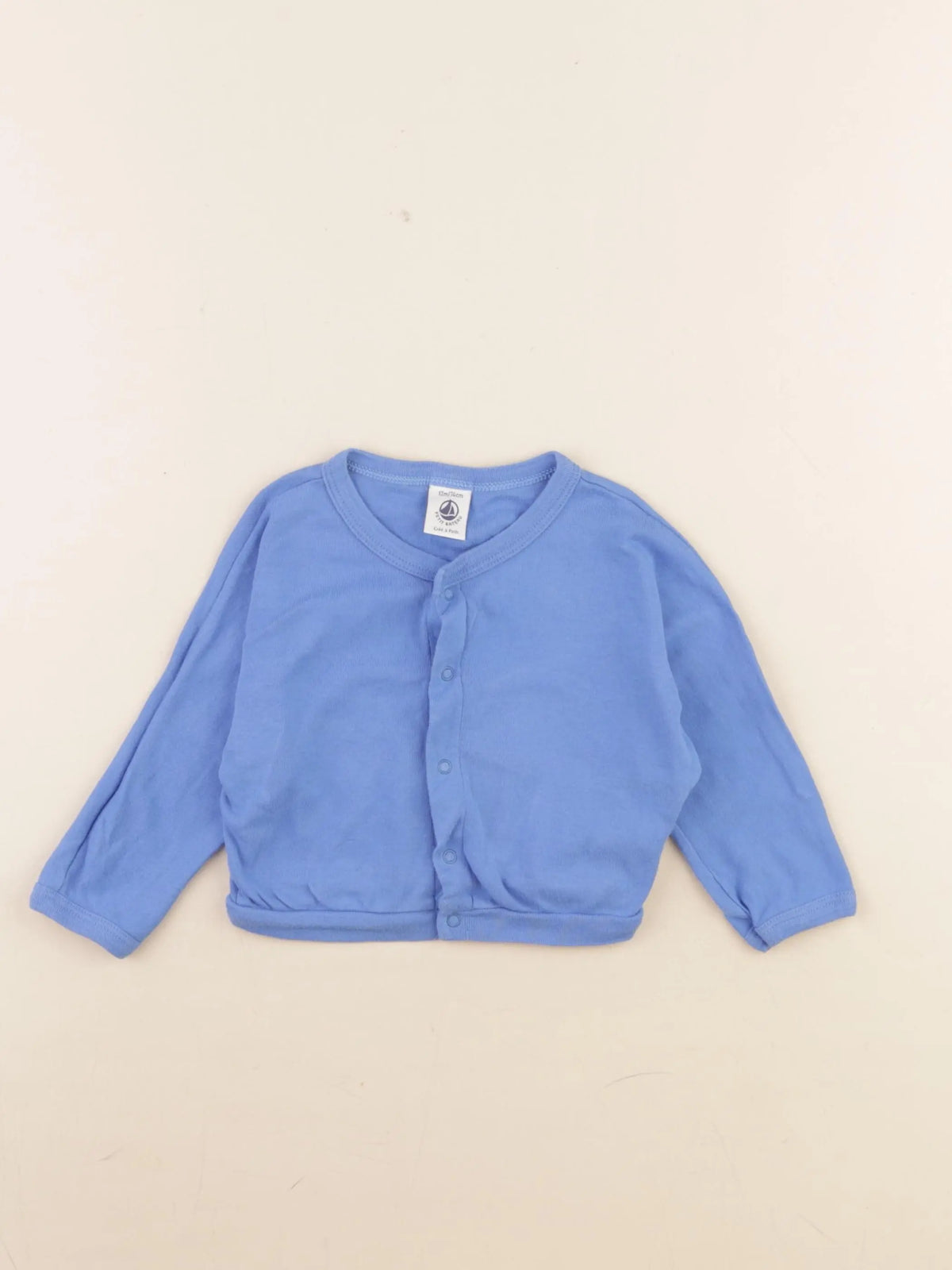 Petit Bateau - tee-shirt bleu - 12 mois