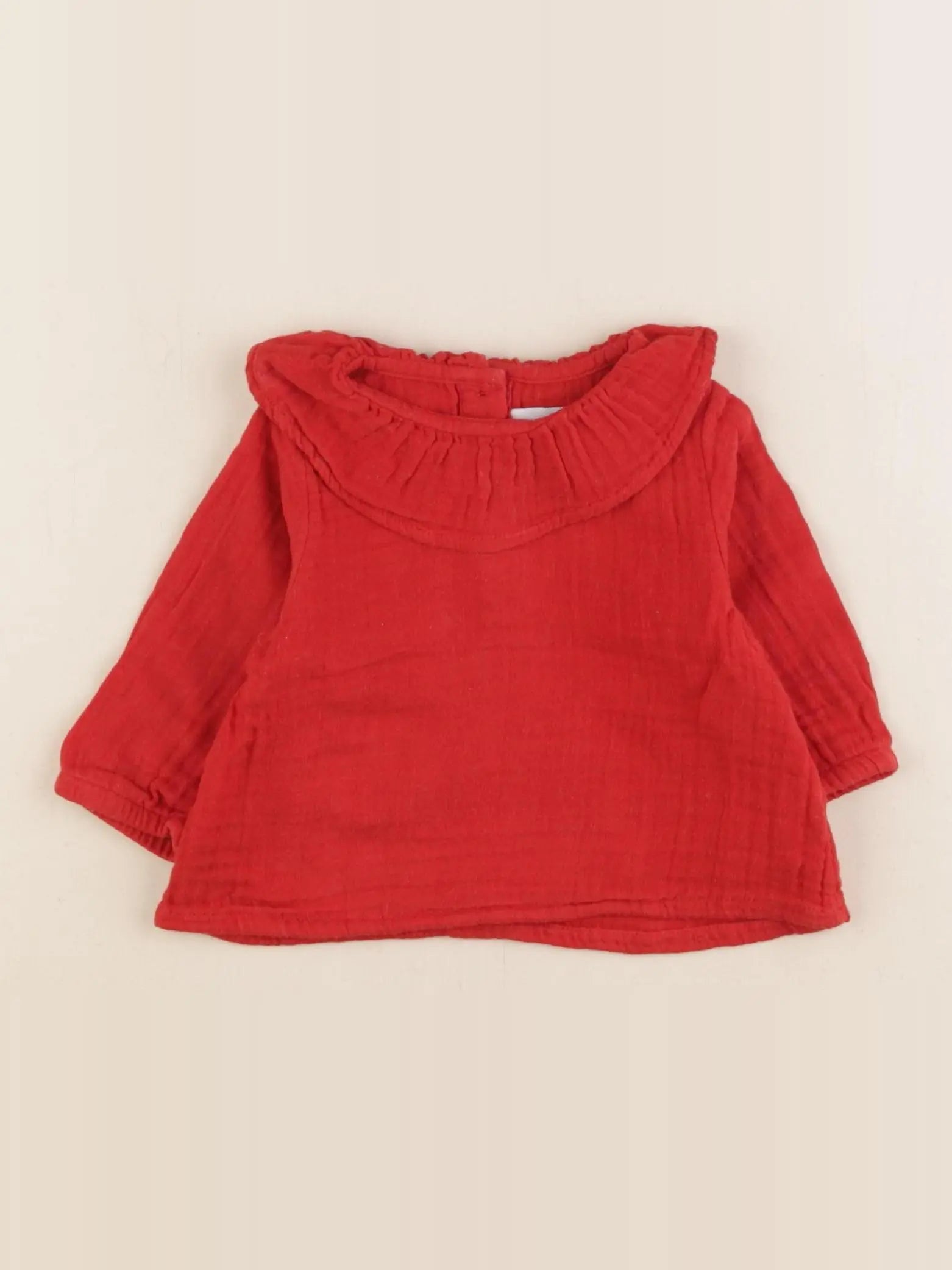 Petit Bateau - blouse rouge - 3 mois