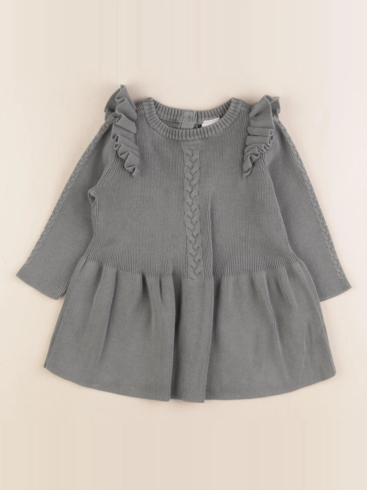 H&M - robe vert - 6/9 mois