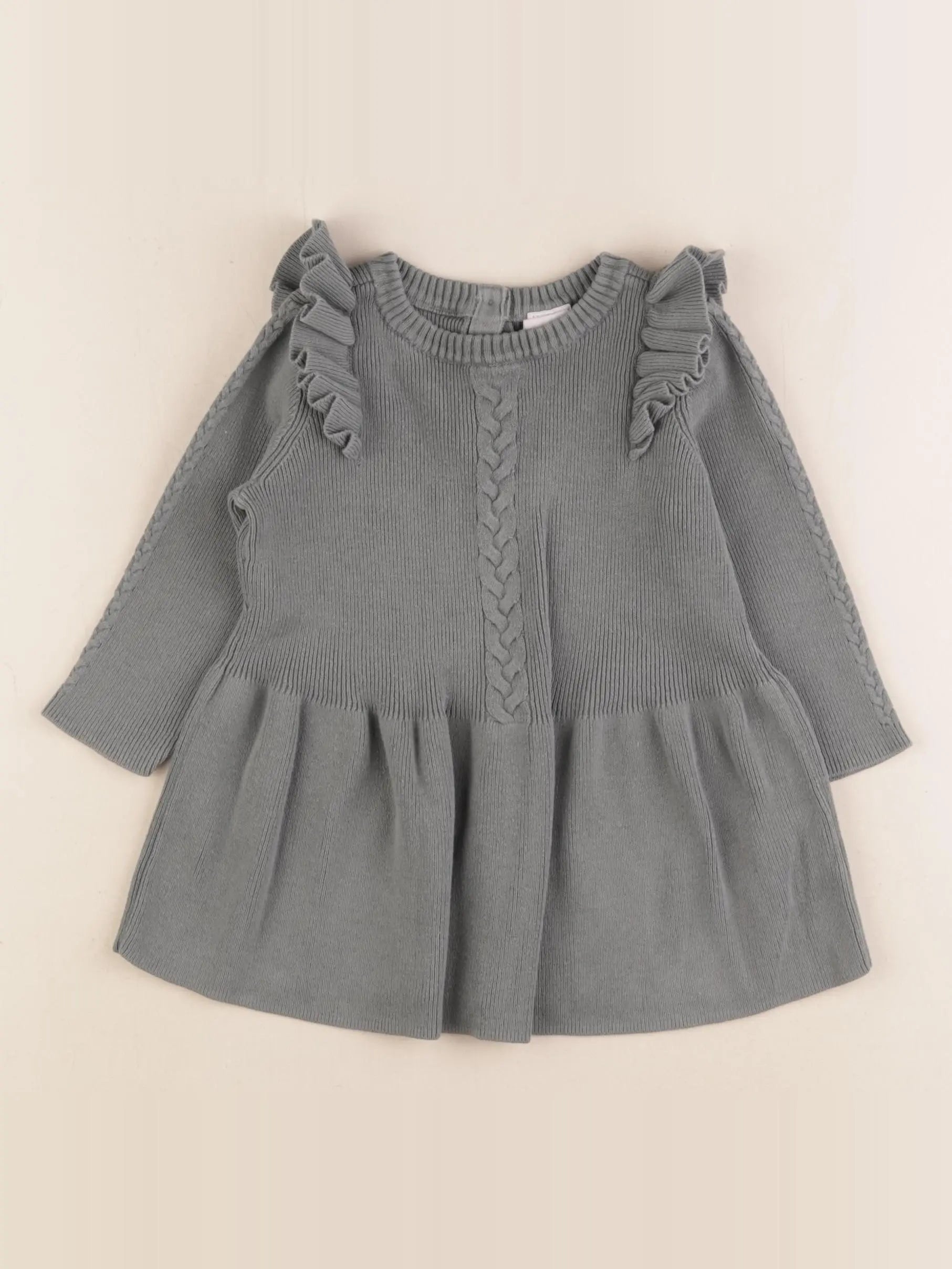 H&M - robe vert - 6/9 mois