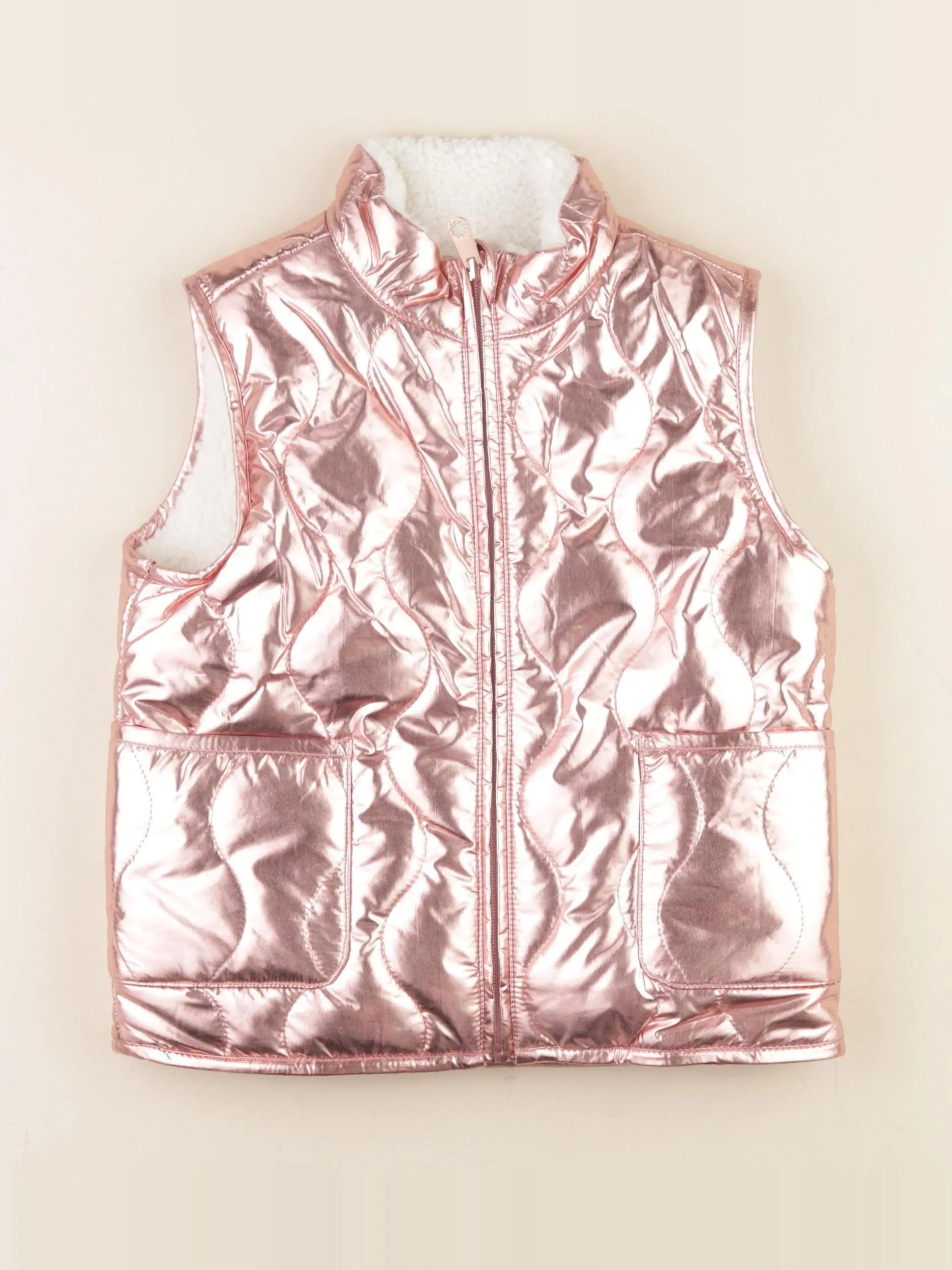 Sergent Major - doudoune réversible blanc, rose - 4/5 ans
