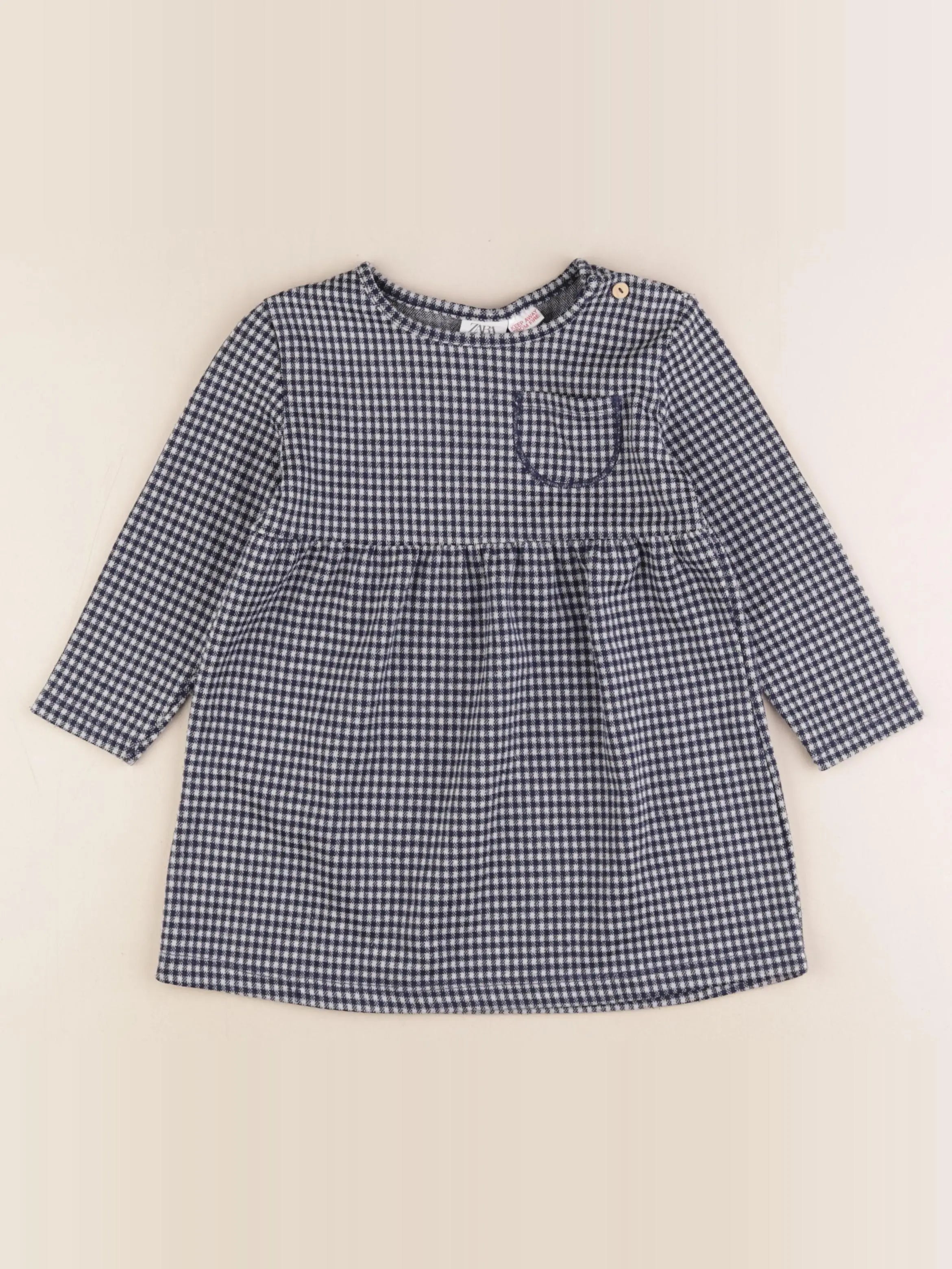 Zara - robe bleu, blanc - 2/3 ans