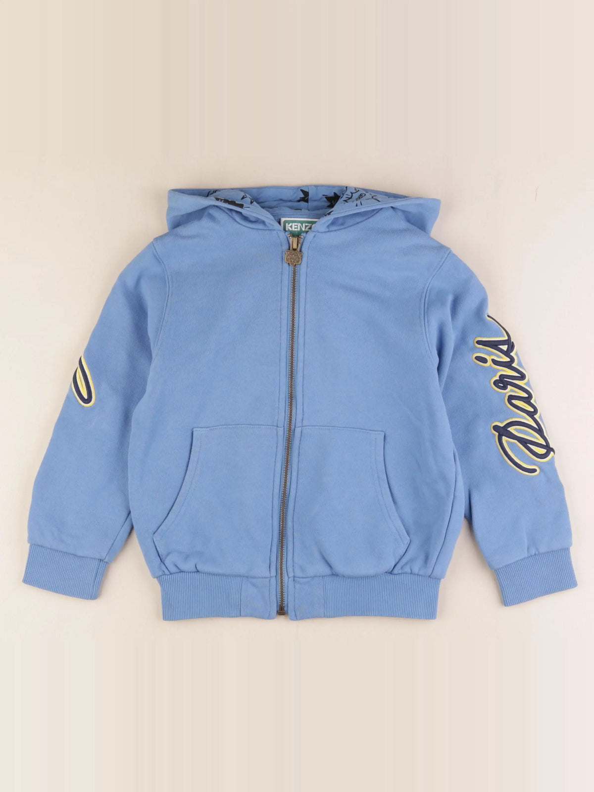 Kenzo - sweat imprimé au dos bleu - 6 ans