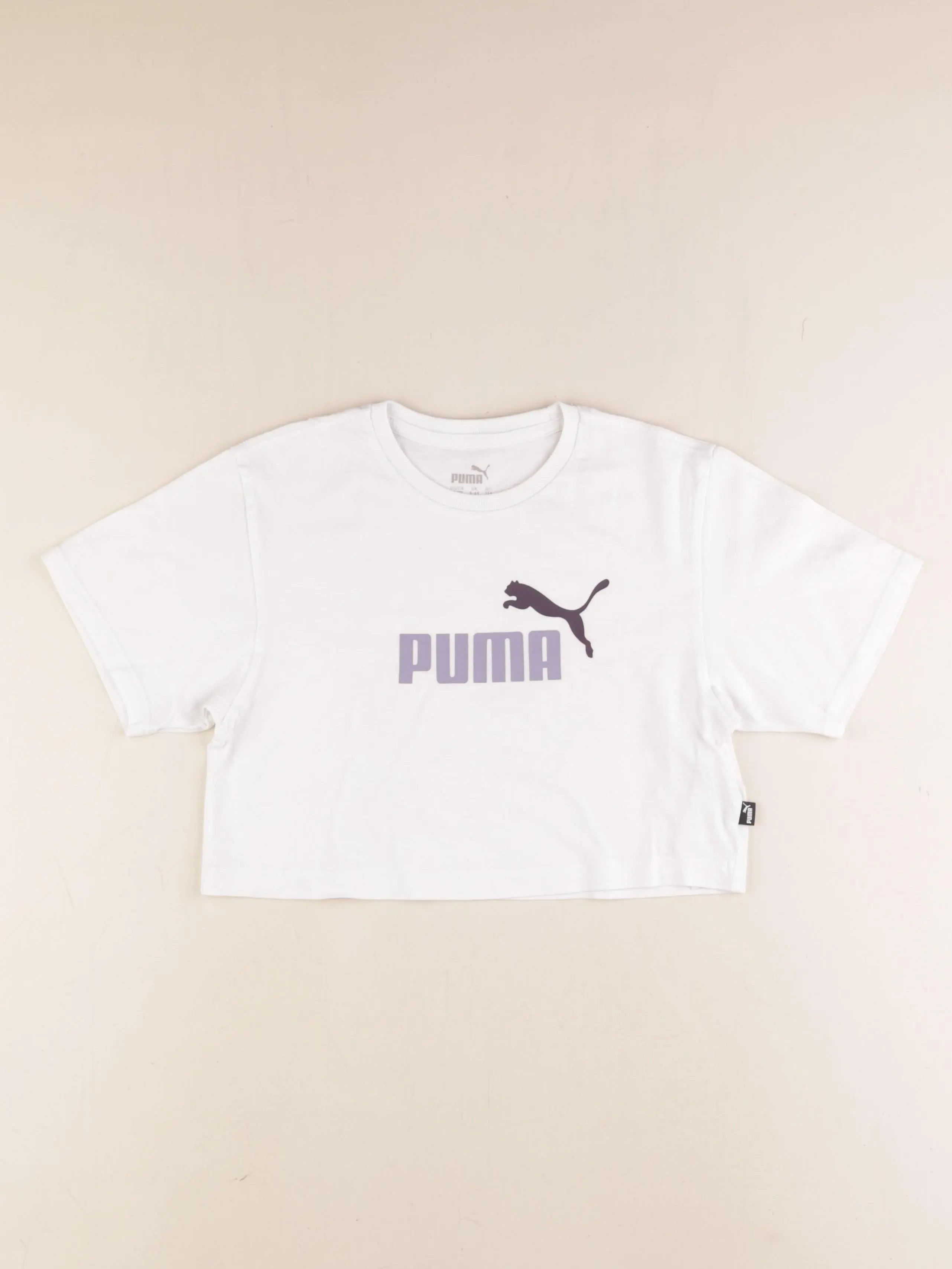 Puma - tee-shirt court blanc - 5/6 ans