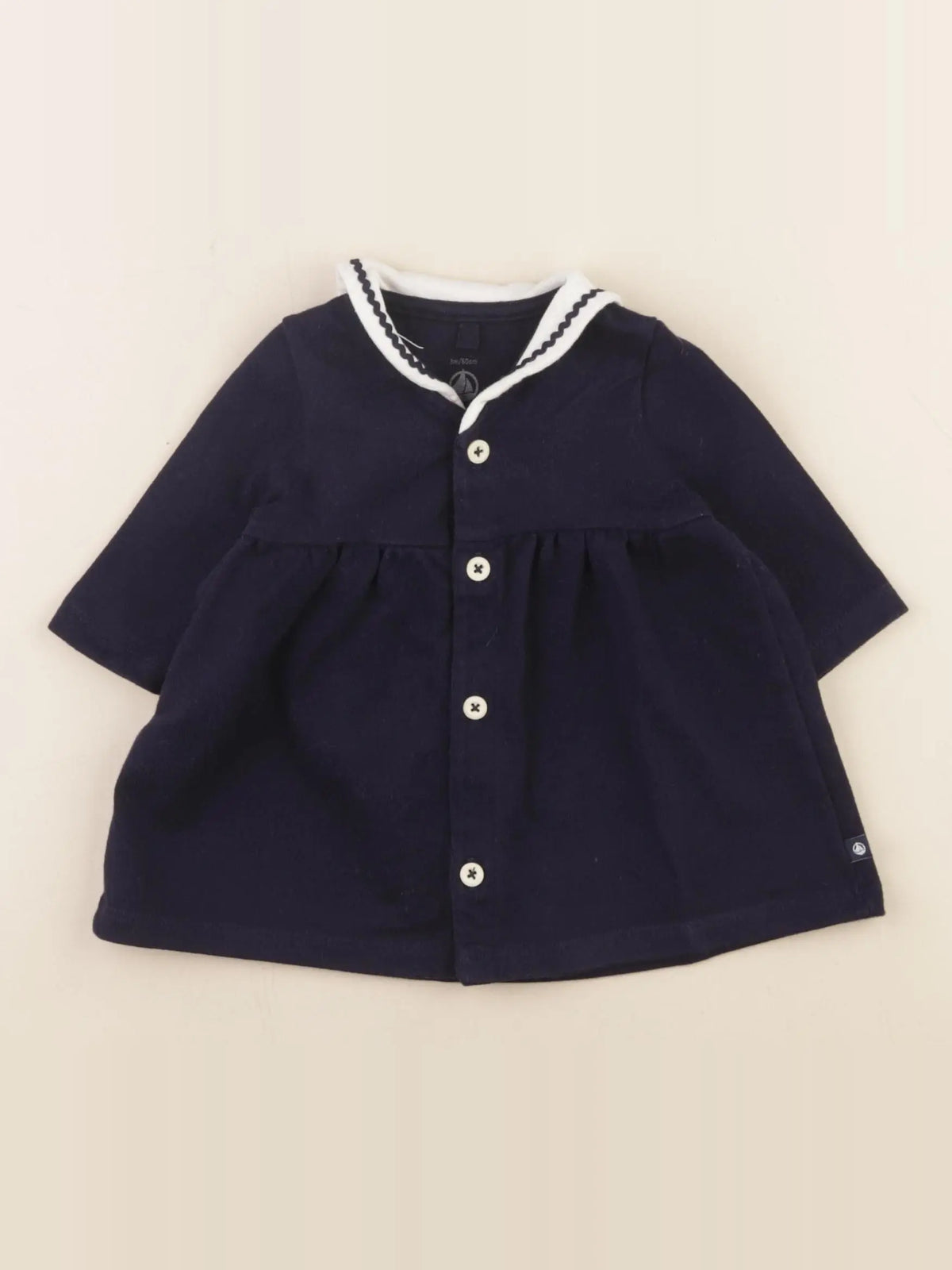 Petit Bateau - robe bleu - 3 mois