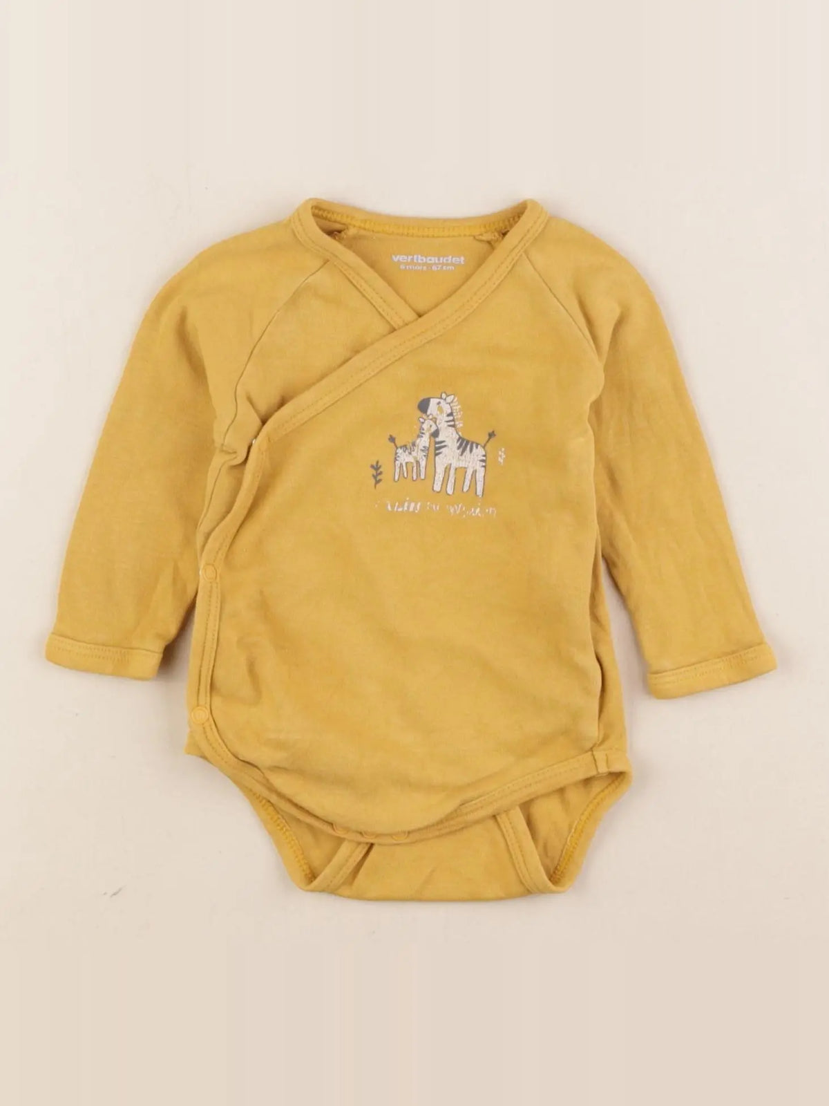 Vertbaudet - body jaune - 6 mois