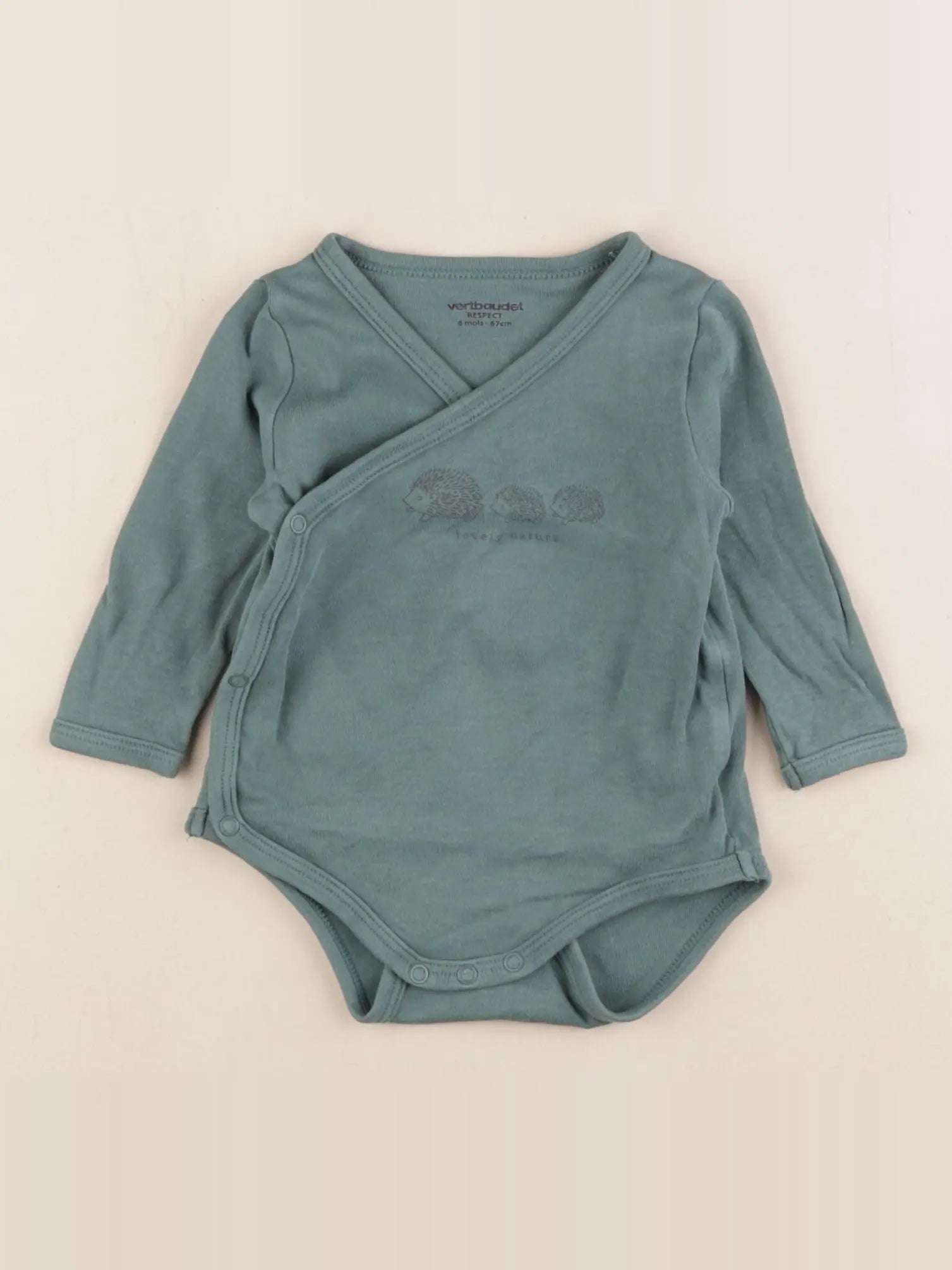 Vertbaudet - body vert - 6 mois
