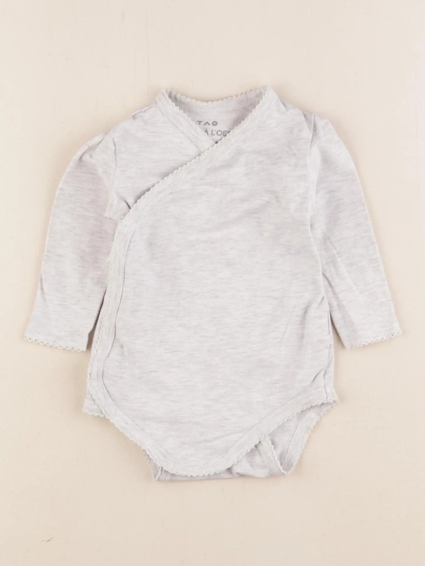 Tape à l'oeil - body gris - 6 mois