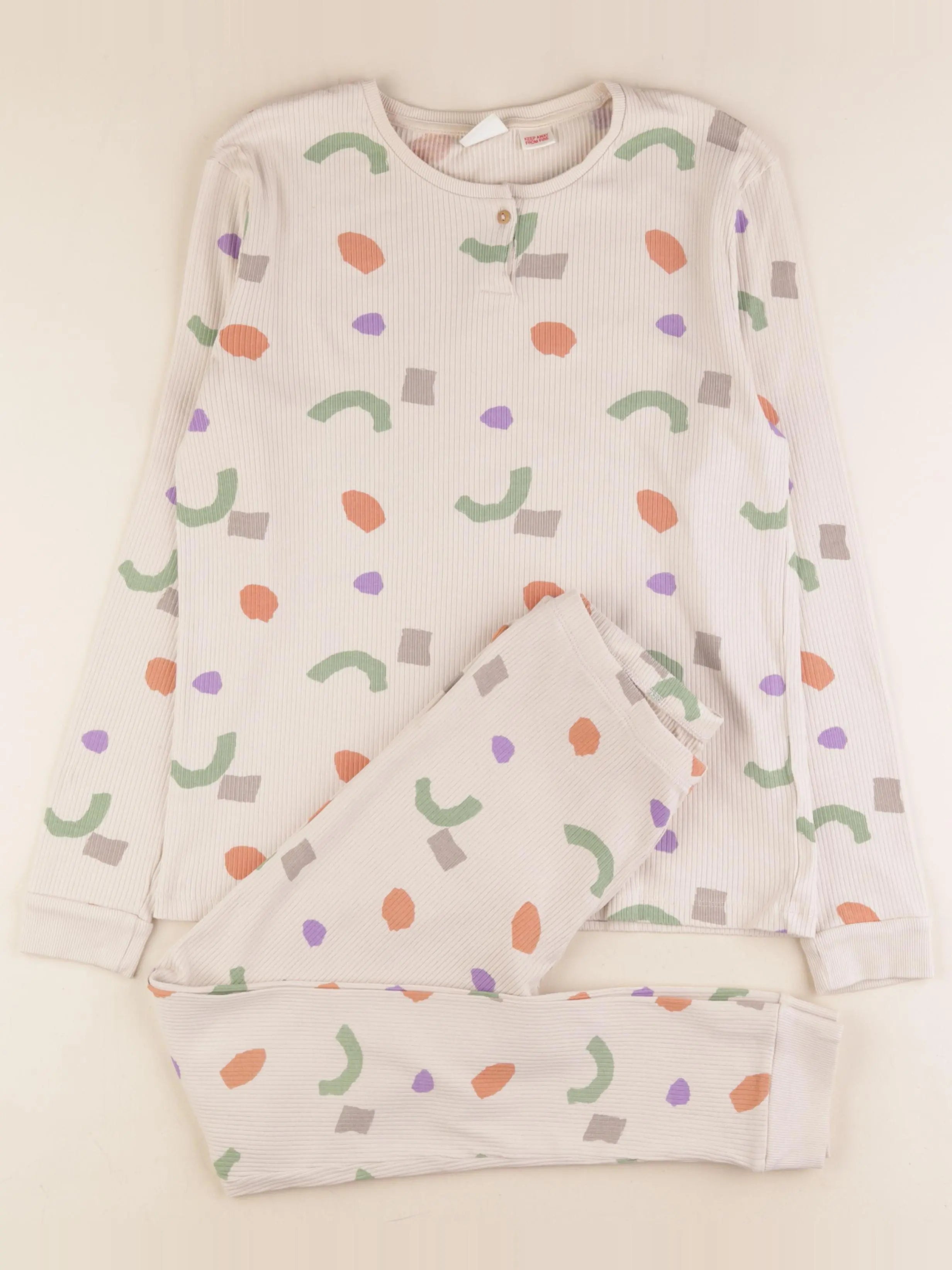Zara - pyjama coton beige - 13/14 ans