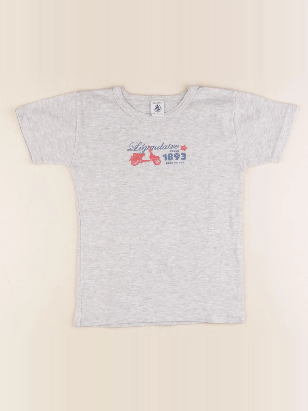 Petit Bateau - maillot de corps gris - 8 ans