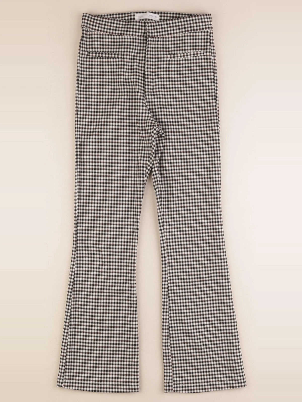Zara - pantalon beige, noir - 13/14 ans