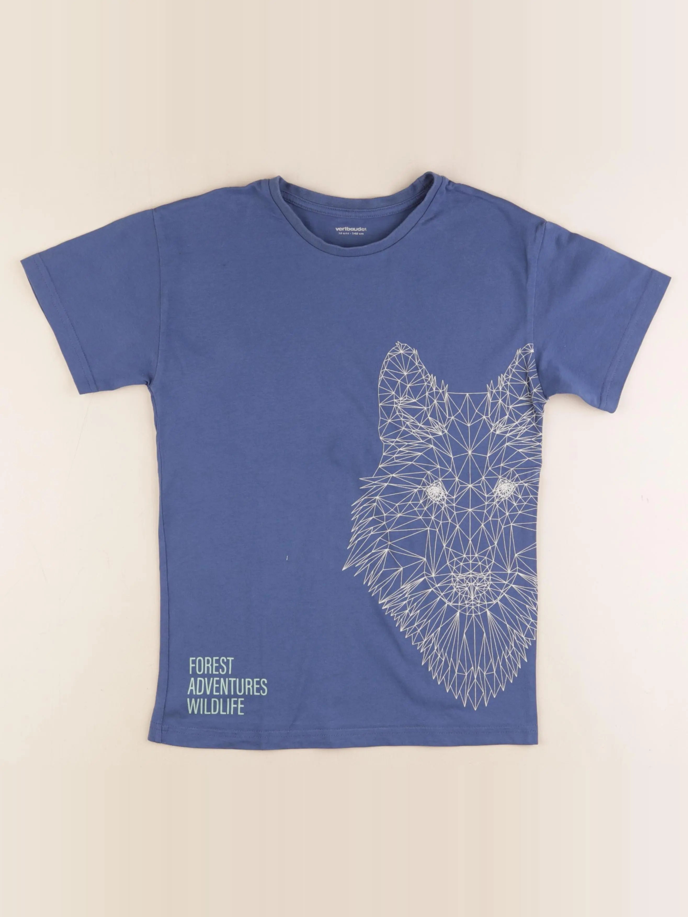 Vertbaudet - tee-shirt bleu - 10 ans