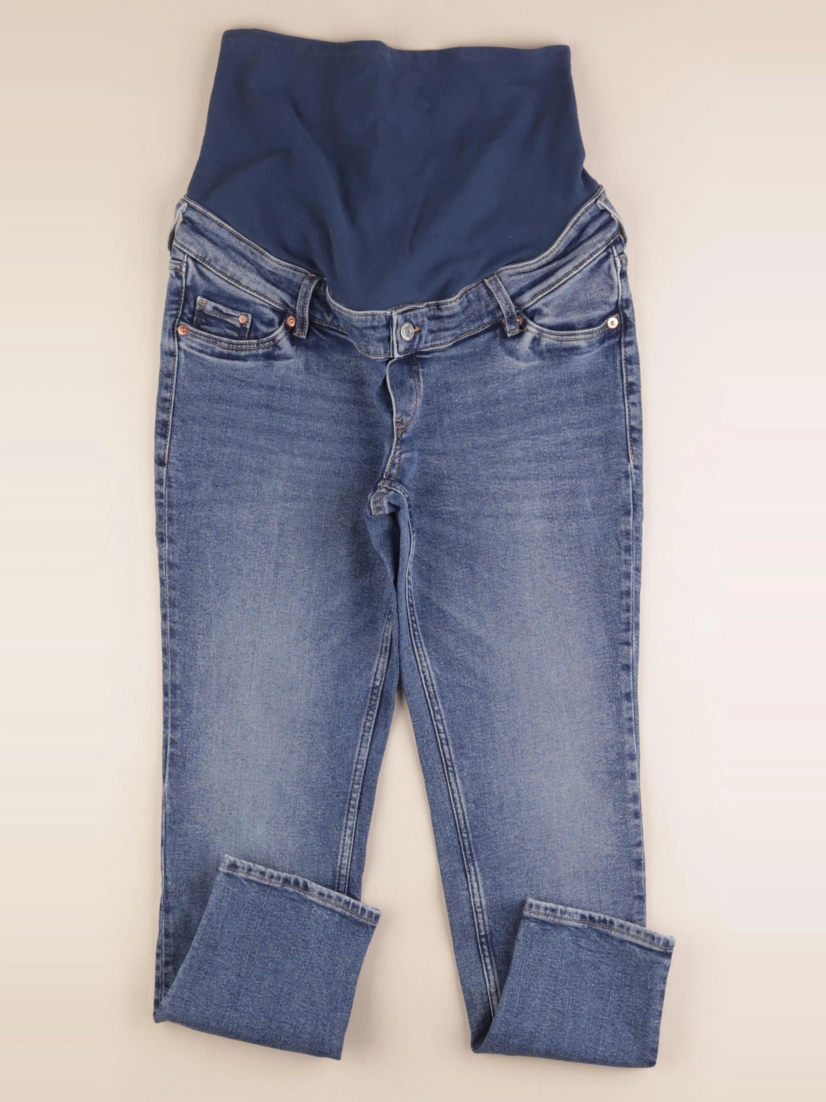 H&M - jean grossesse bleu - S