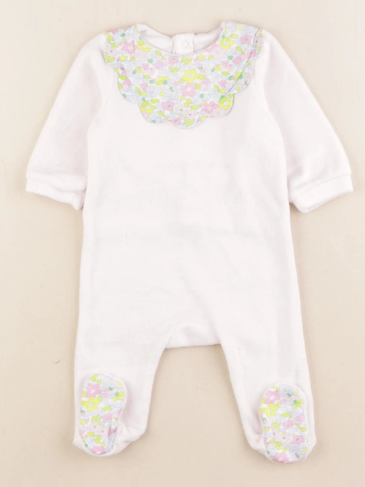 Jacadi - pyjama liberty velours rose - 3 mois