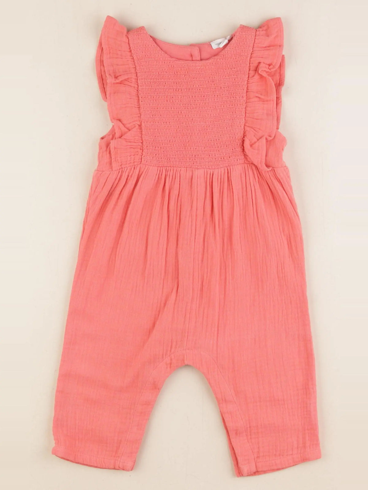 Vertbaudet - combinaison rose - 9 mois