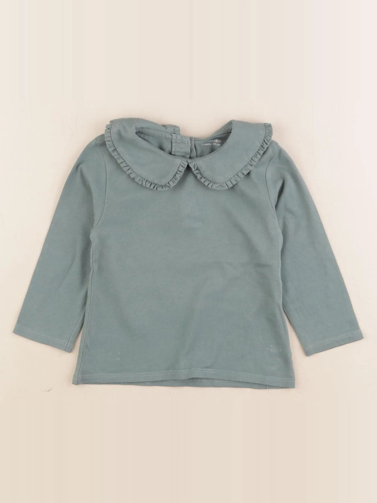 Vertbaudet - tee-shirt bleu - 12 mois