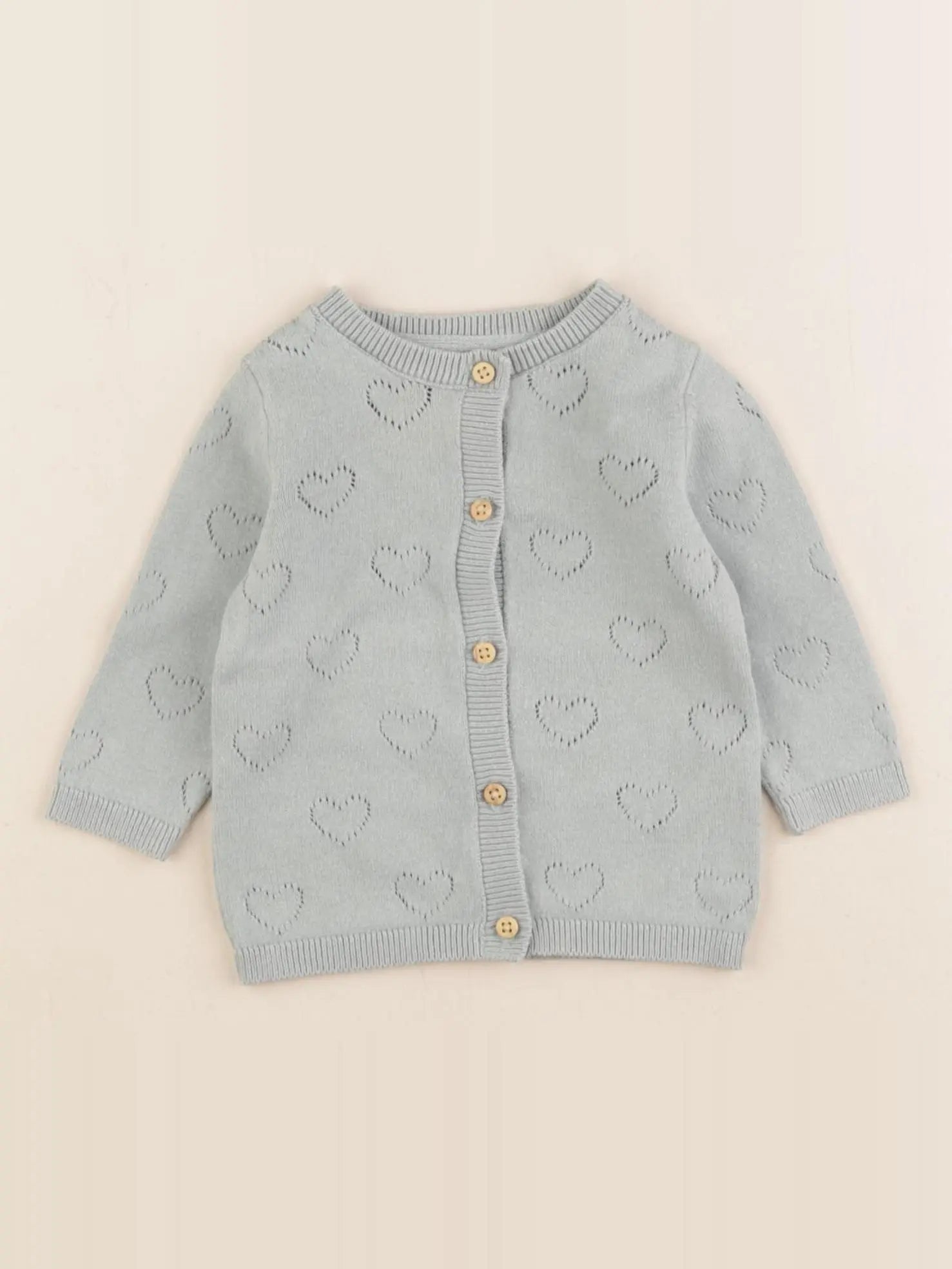 Vertbaudet - gilet bleu - 3 mois