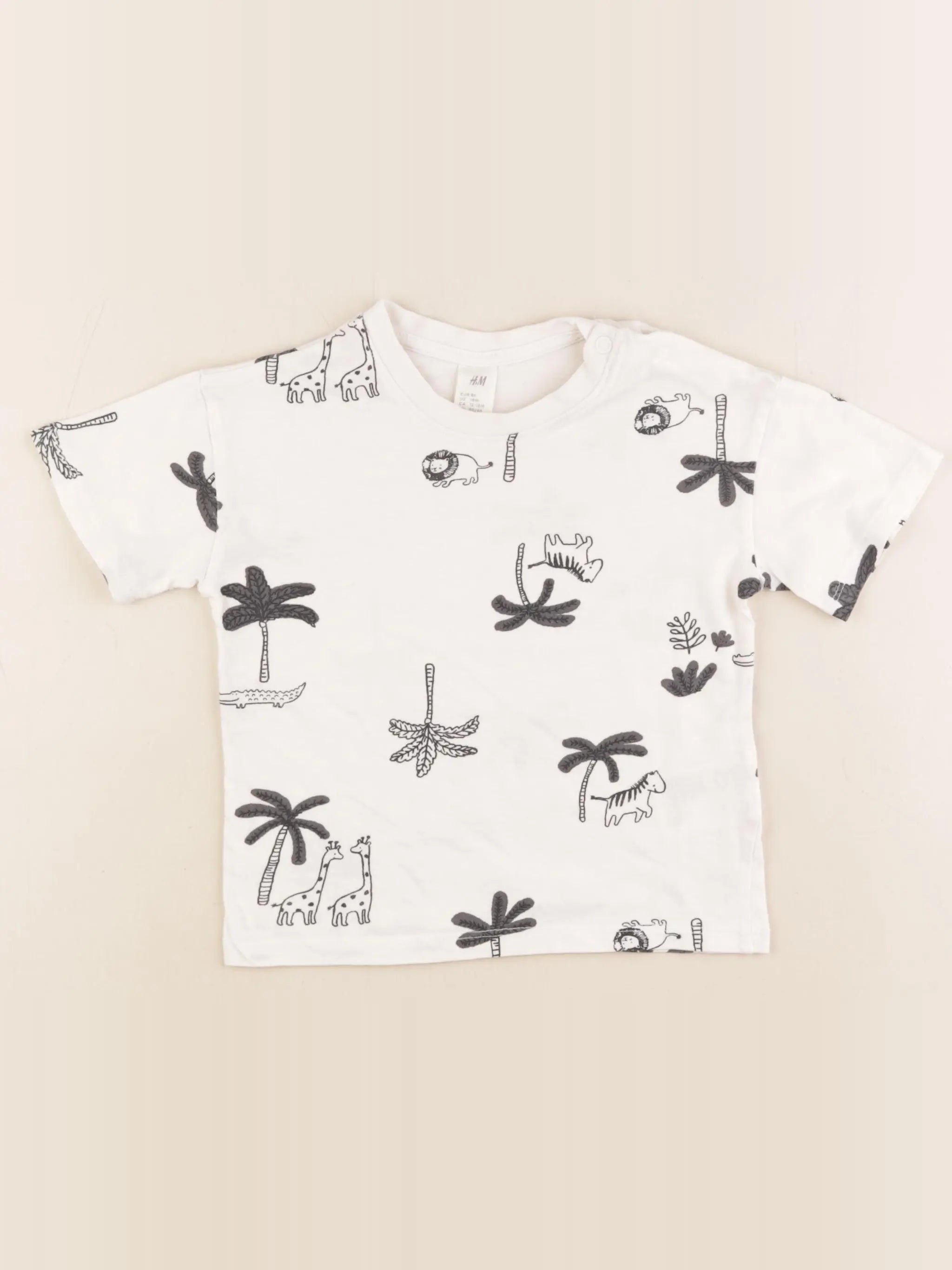 H&M - tee-shirt blanc - 12/18 mois