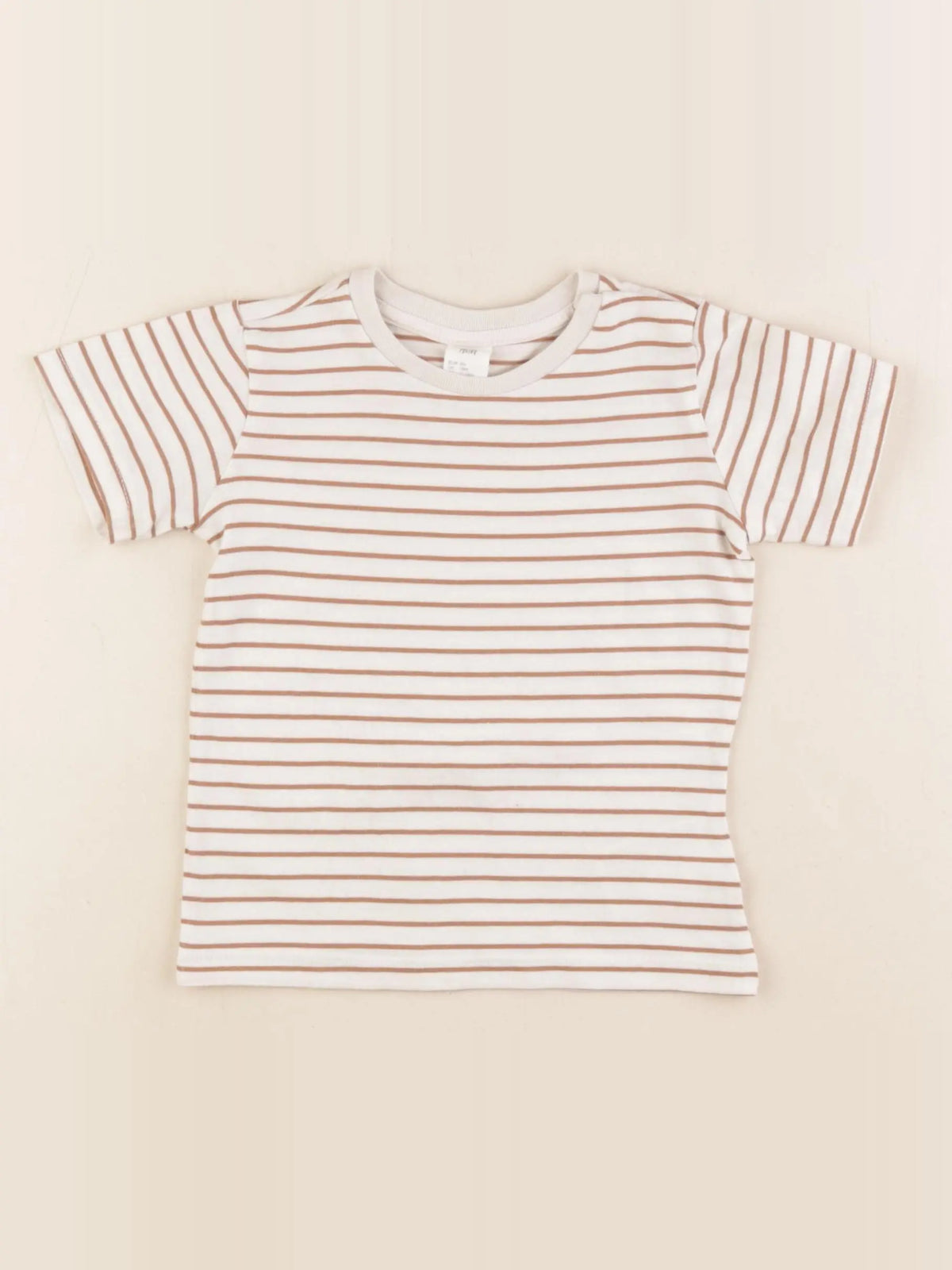 H&M - tee-shirt beige, marron - 12/18 mois