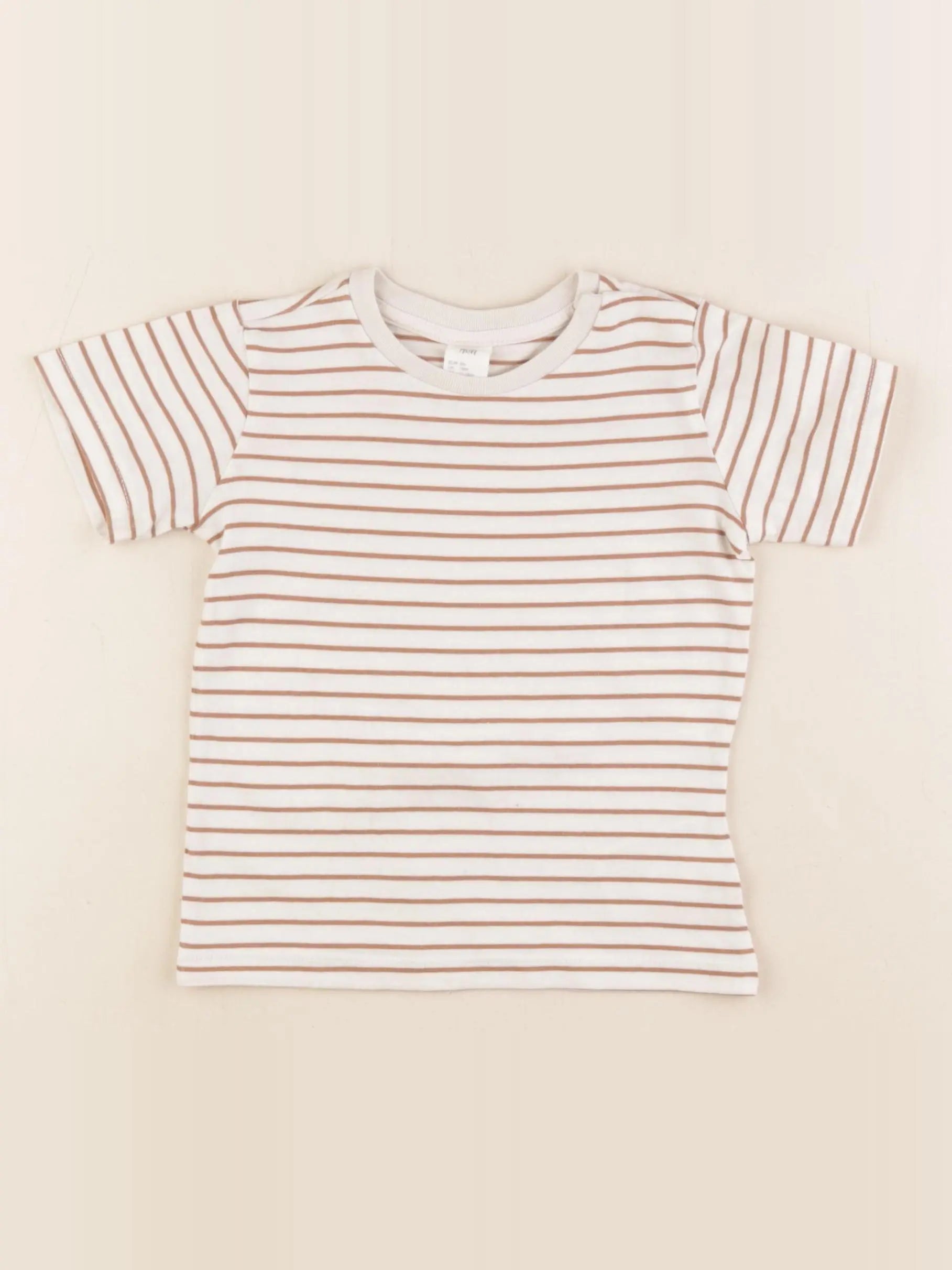 H&M - tee-shirt beige, marron - 12/18 mois